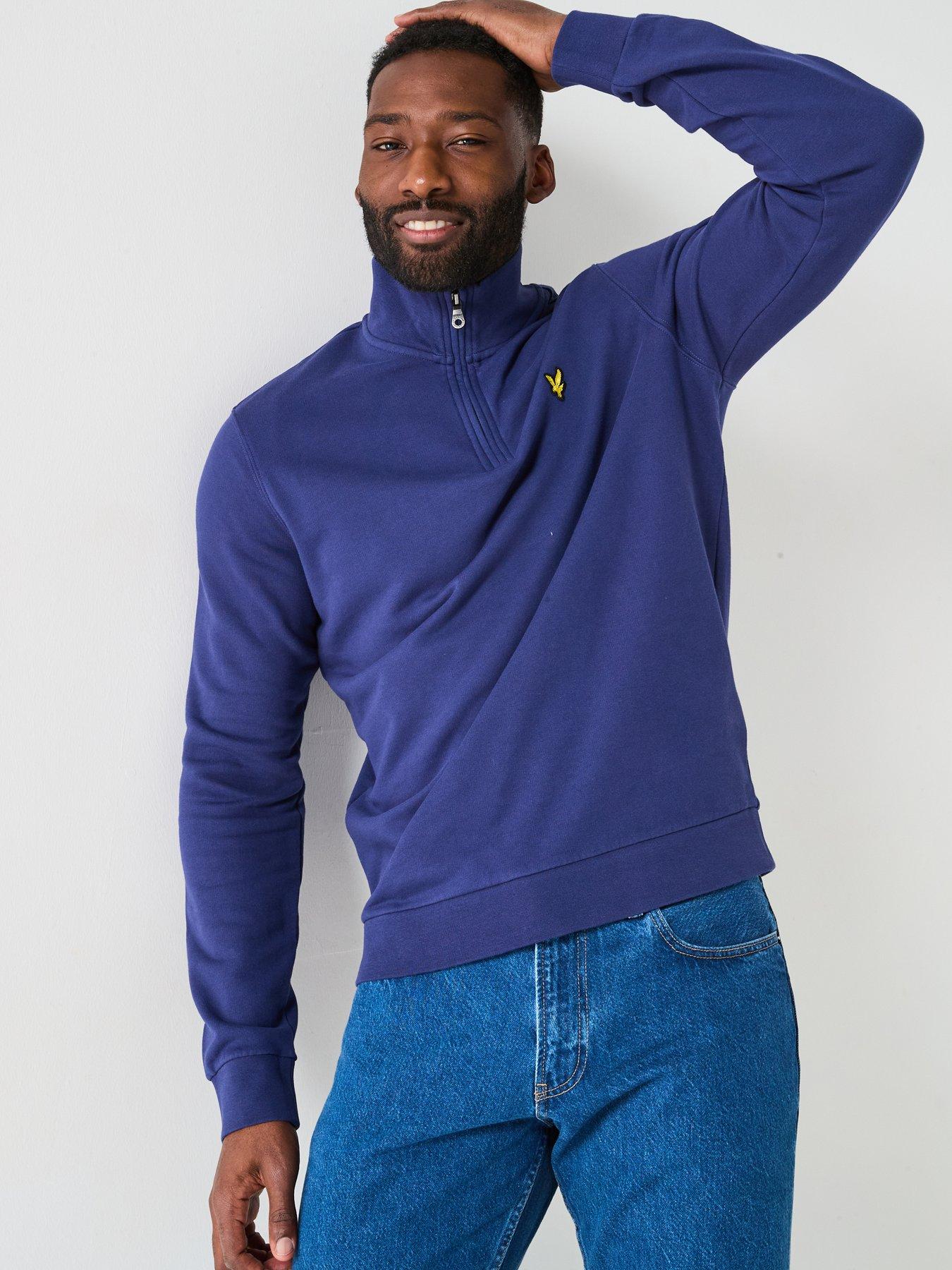 Image 5 of 5 of Lyle & Scott Loopback 1/4 Zip Sweat - Dark Blue