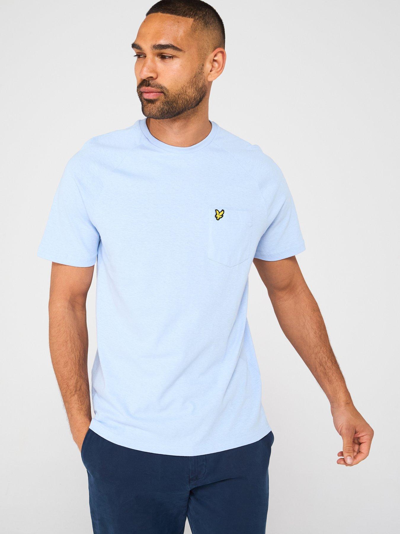 undefined Linen Blend Raglan T-Shirt - Blue