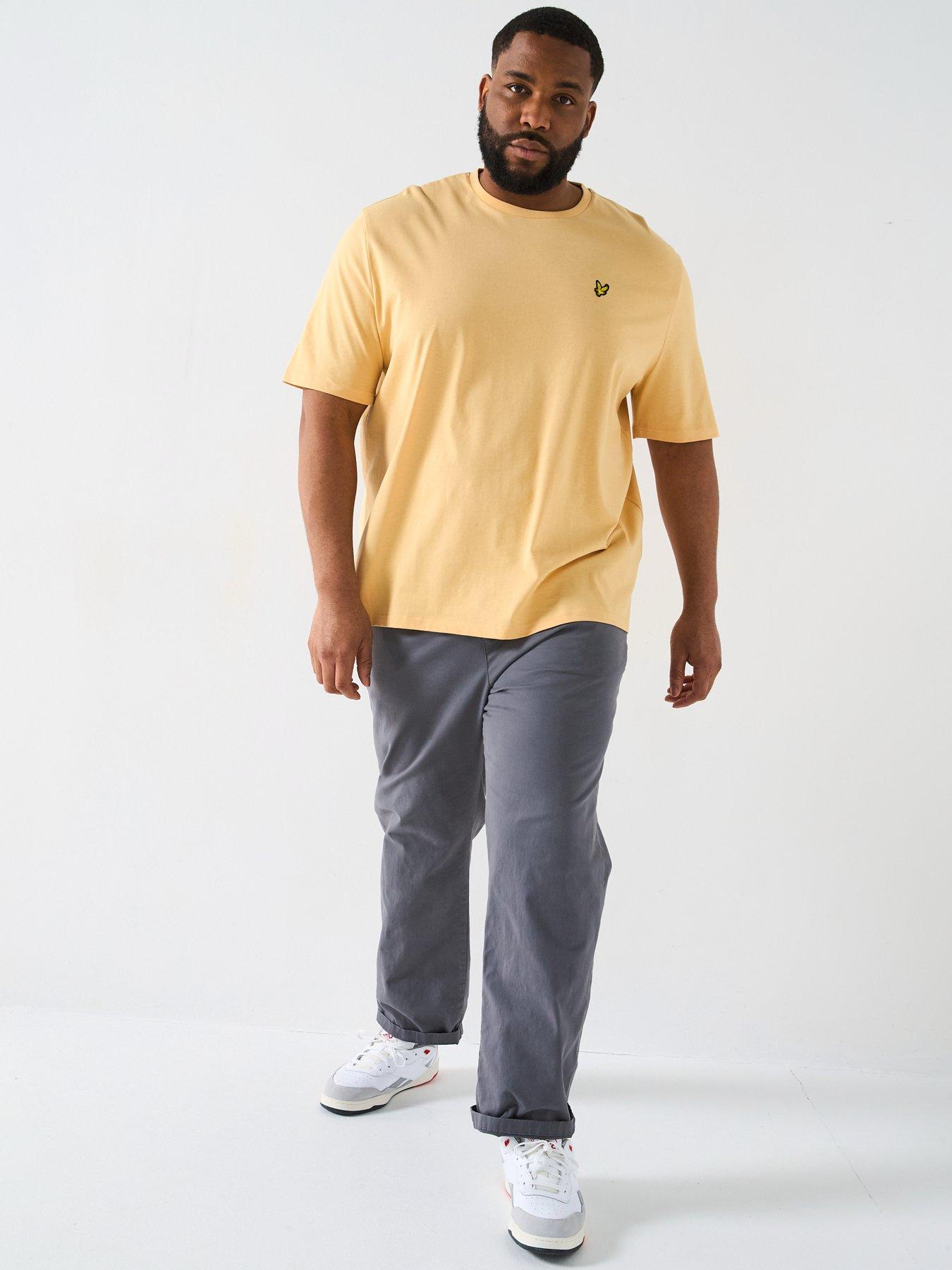  image of lyle-scott-big-tall-plain-t-shirt-orange