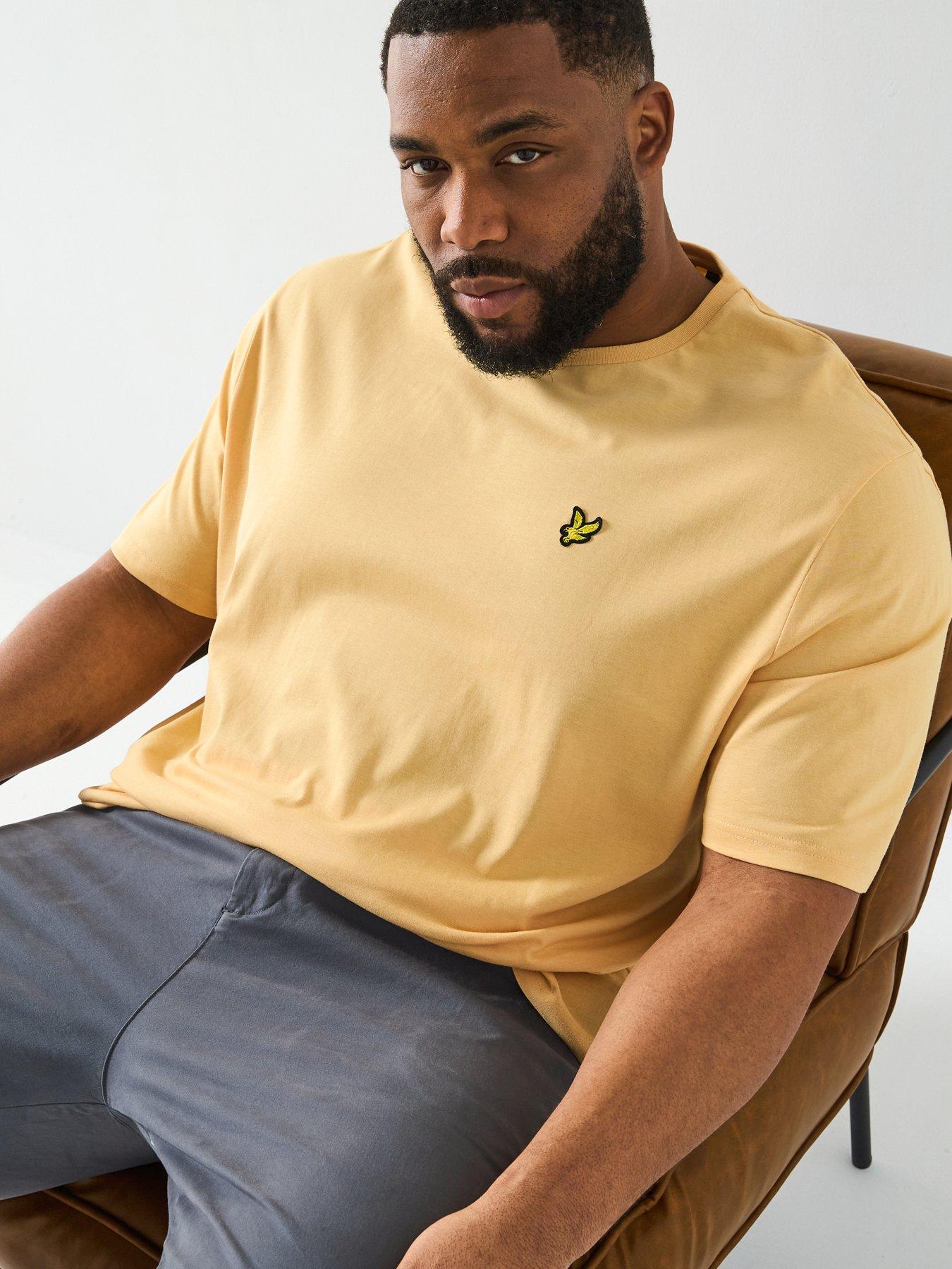  image of lyle-scott-big-tall-plain-t-shirt-orange