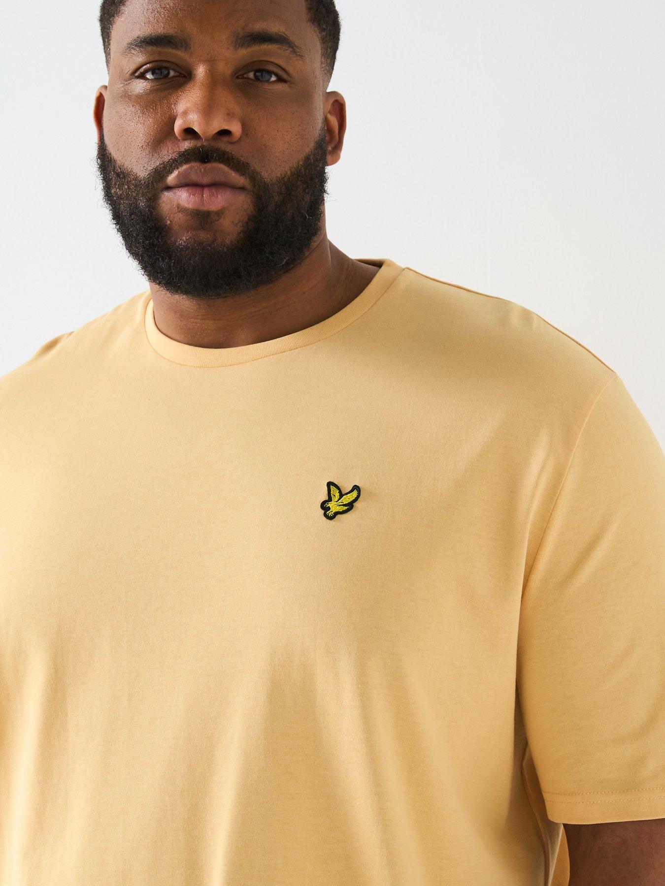  image of lyle-scott-big-tall-plain-t-shirt-orange