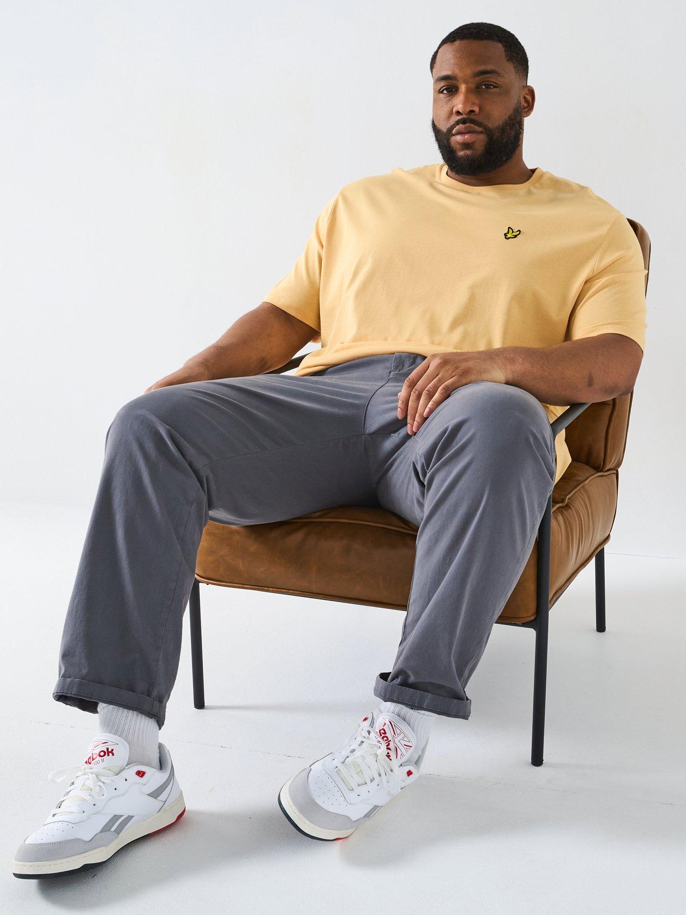  image of lyle-scott-big-tall-plain-t-shirt-orange