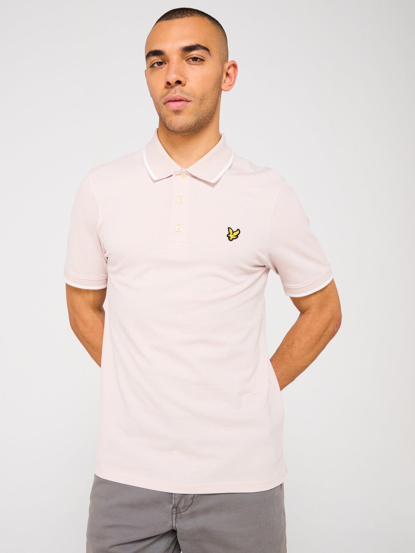 undefined Tipped Polo Shirt - Light Pink