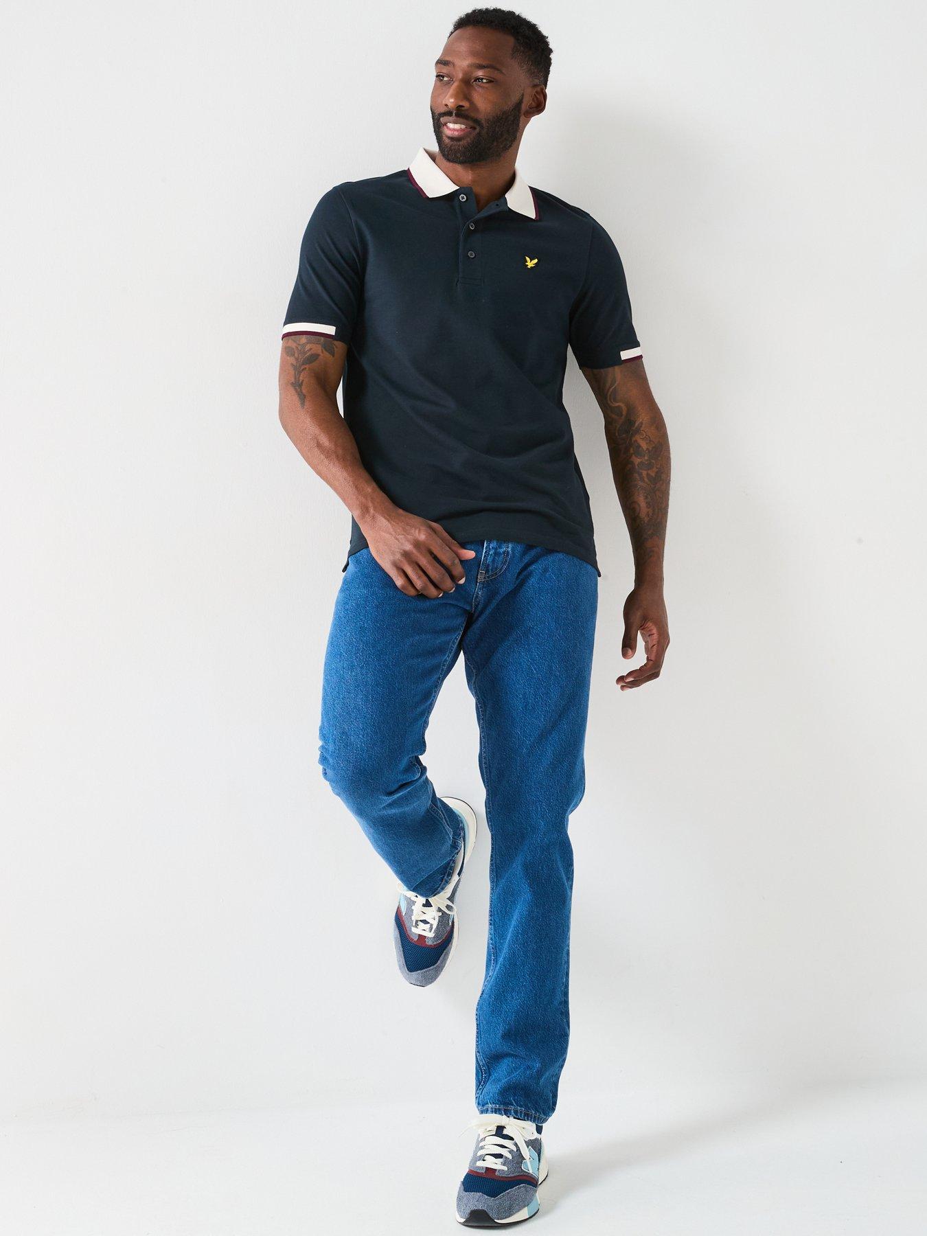 Image 3 of 5 of Lyle & Scott Half Tipped Polo Shirt - Navy