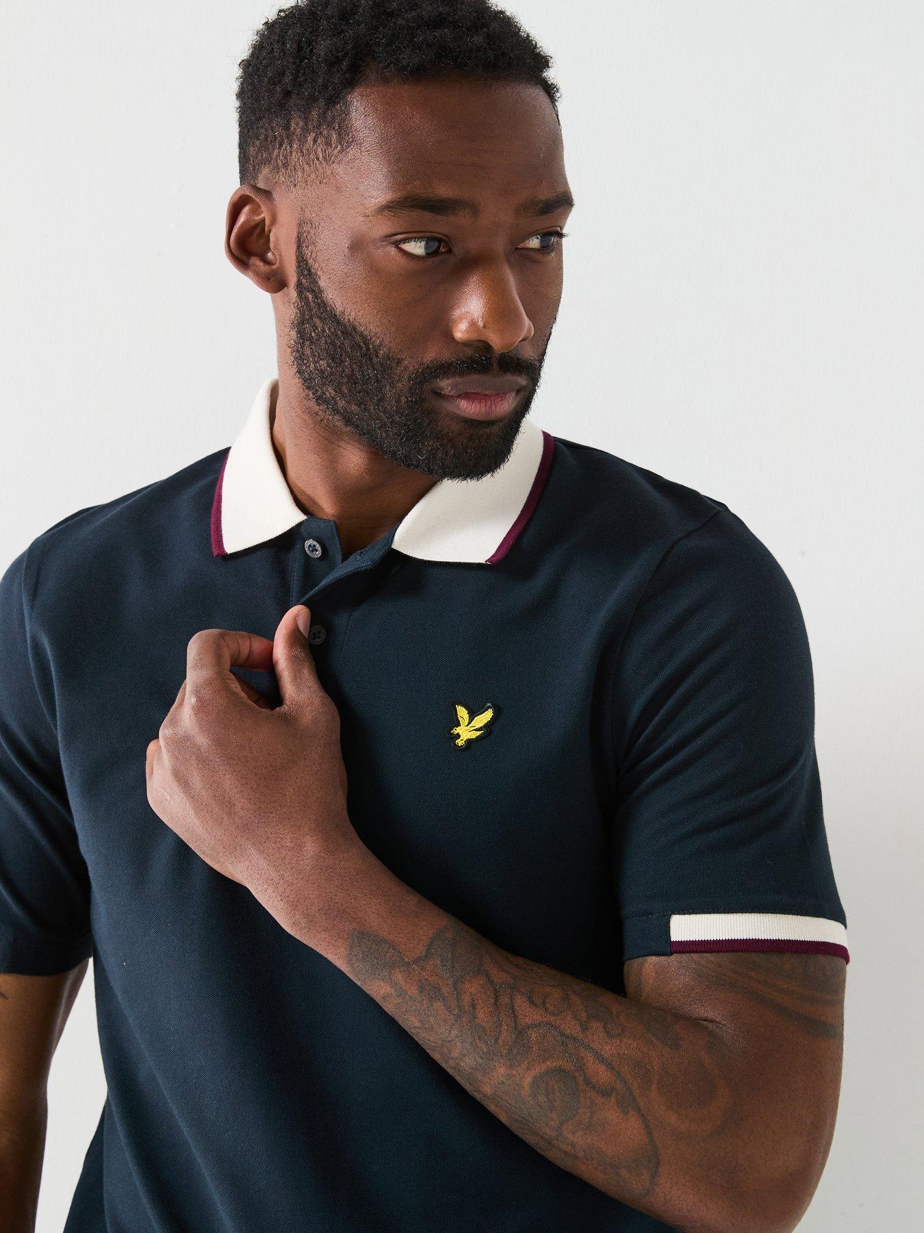 Image 4 of 5 of Lyle & Scott Half Tipped Polo Shirt - Navy