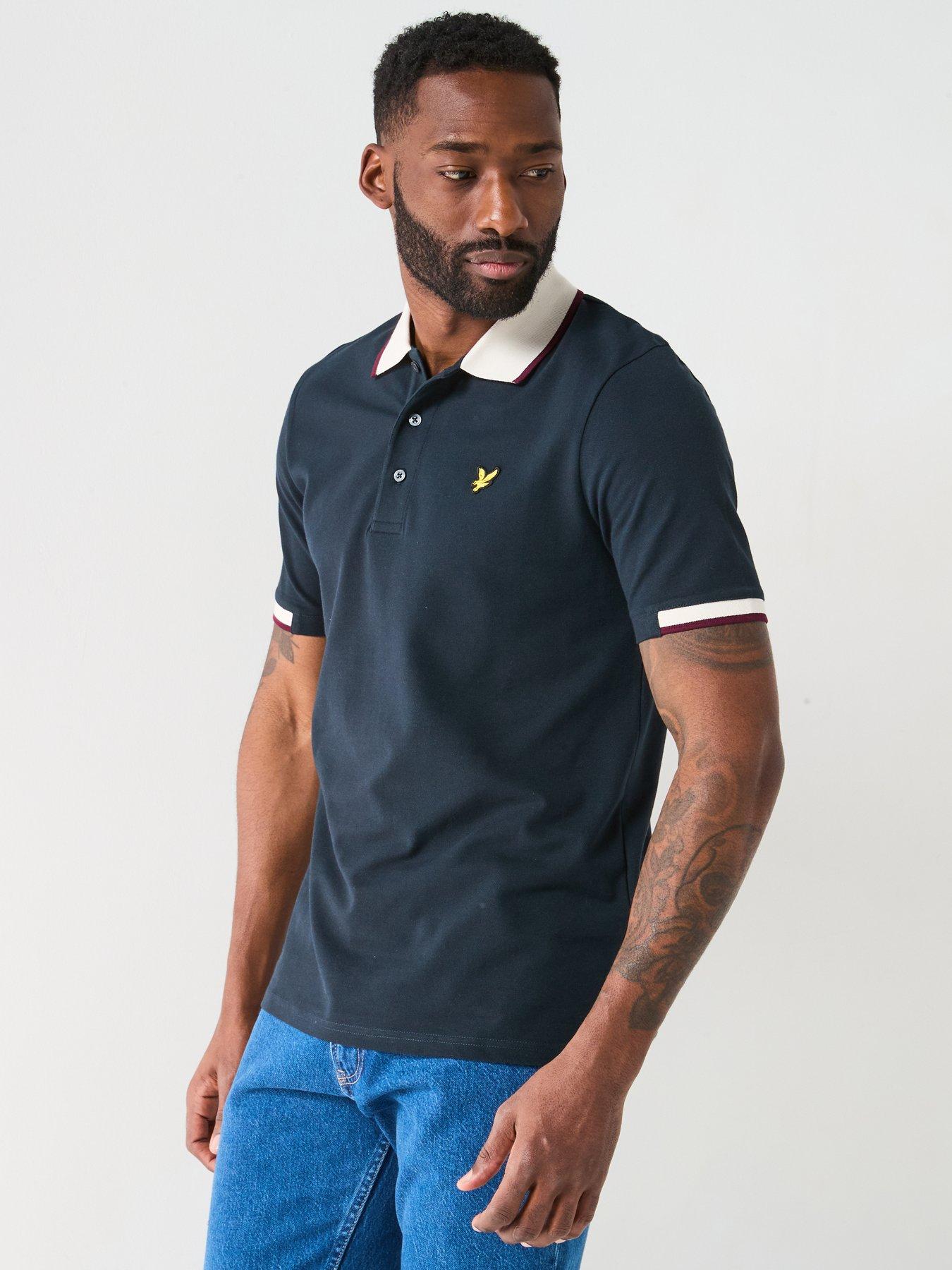 Image 5 of 5 of Lyle & Scott Half Tipped Polo Shirt - Navy