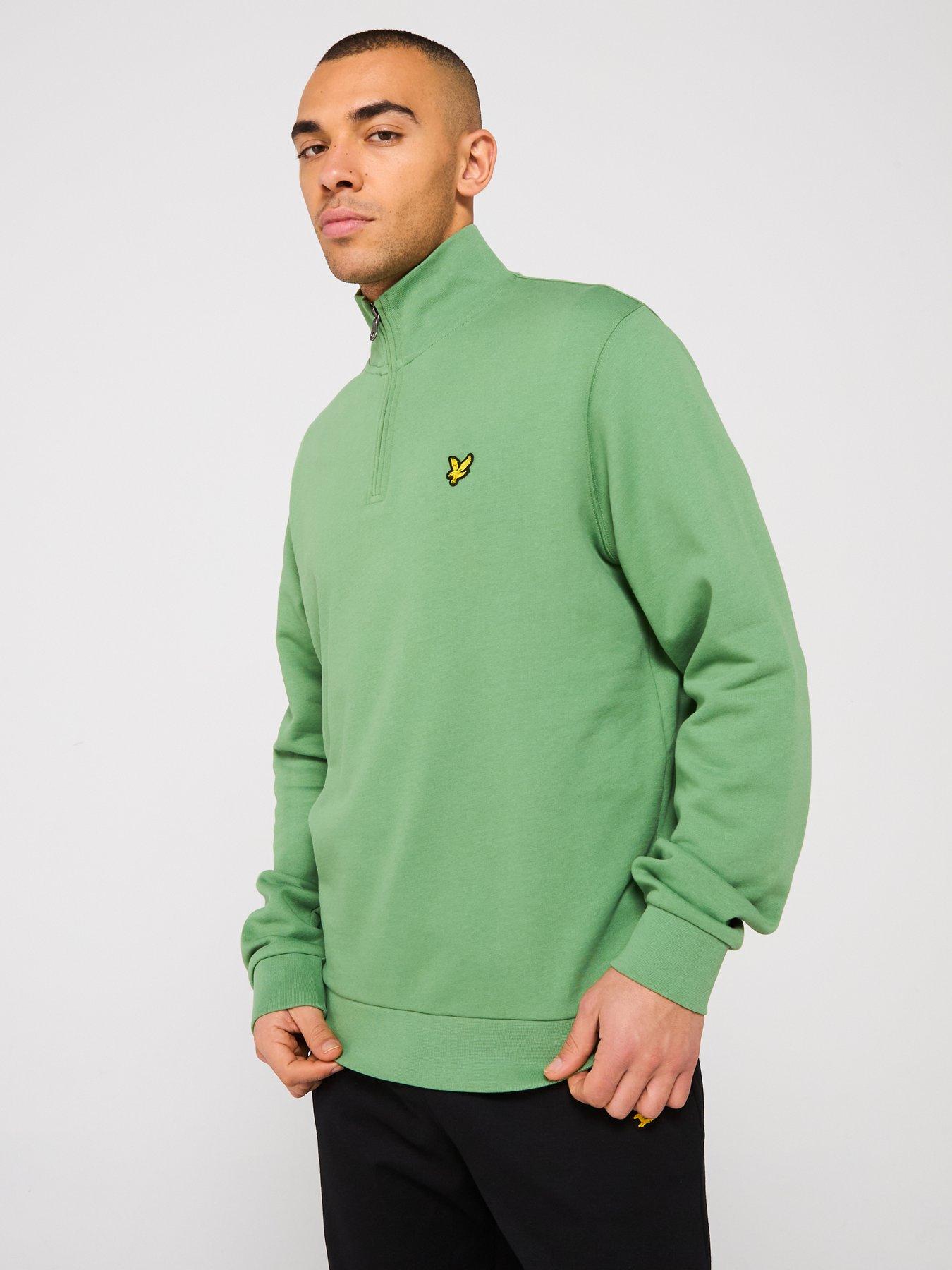 undefined Loopback 1/4 Zip Sweat - Green