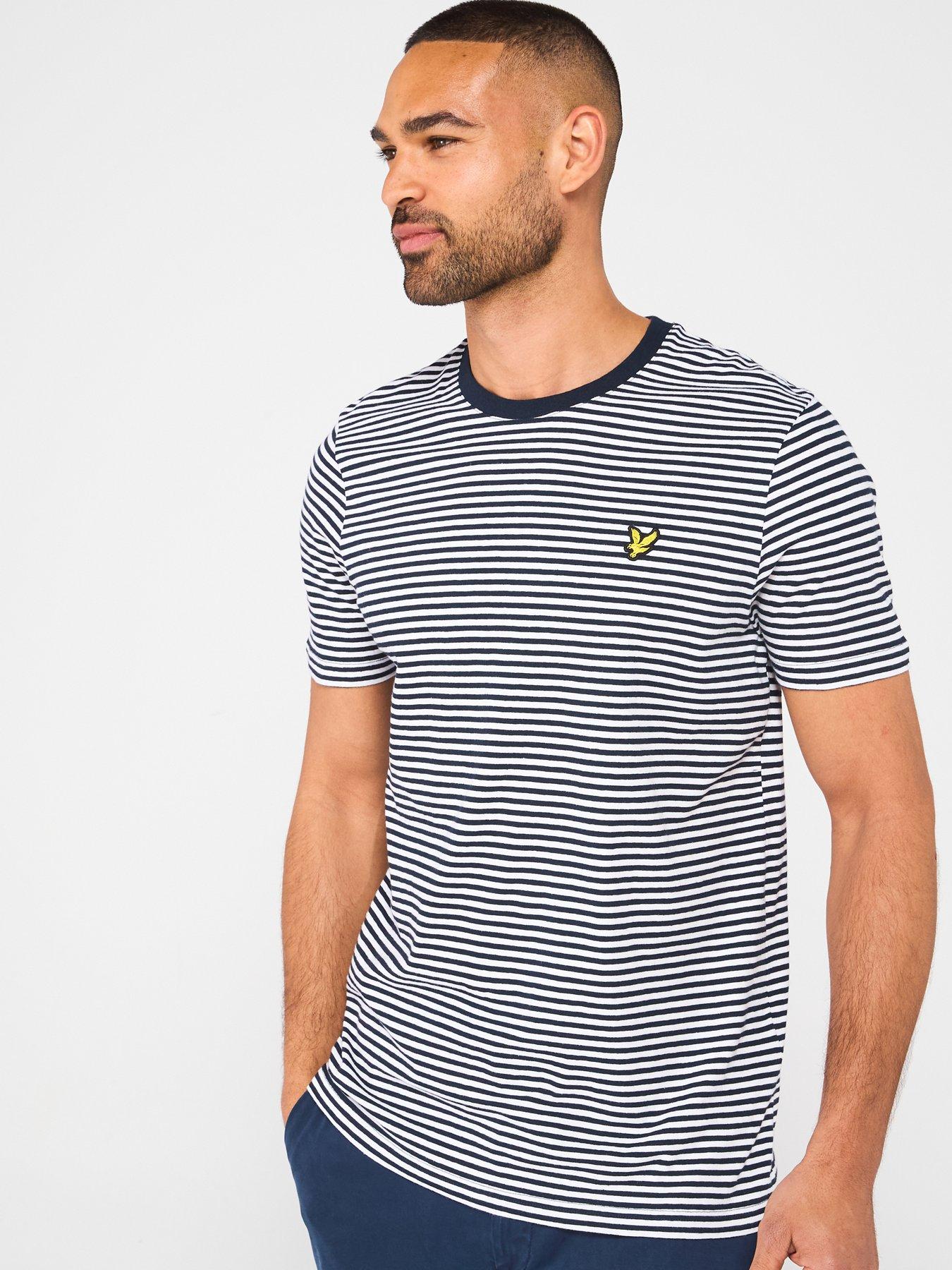 undefined Linen Blend Breton Stripe T-Shirt - Navy