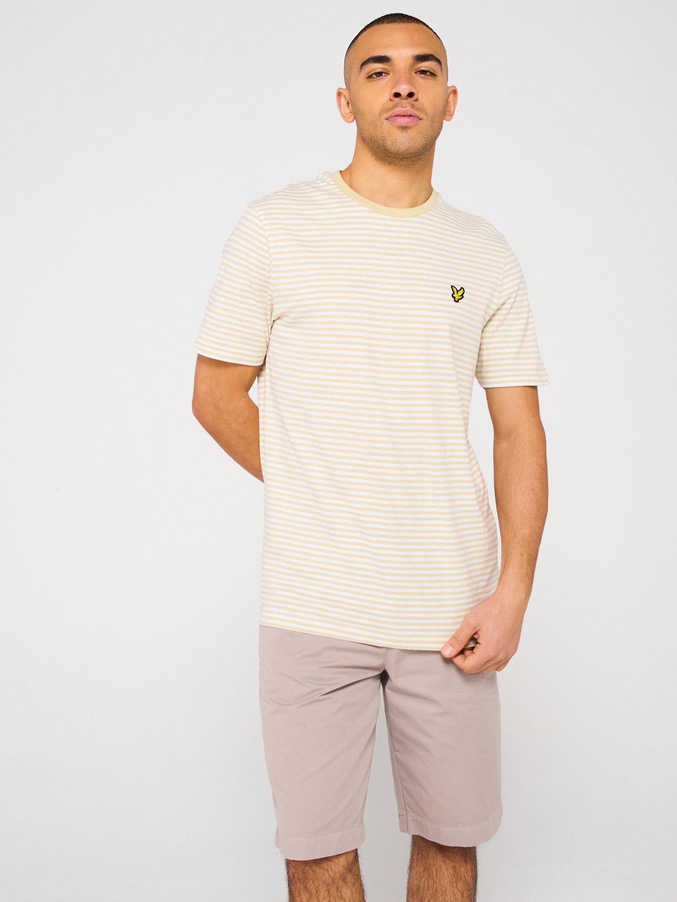 undefined Linen Blend Breton Stripe T-Shirt - Off White
