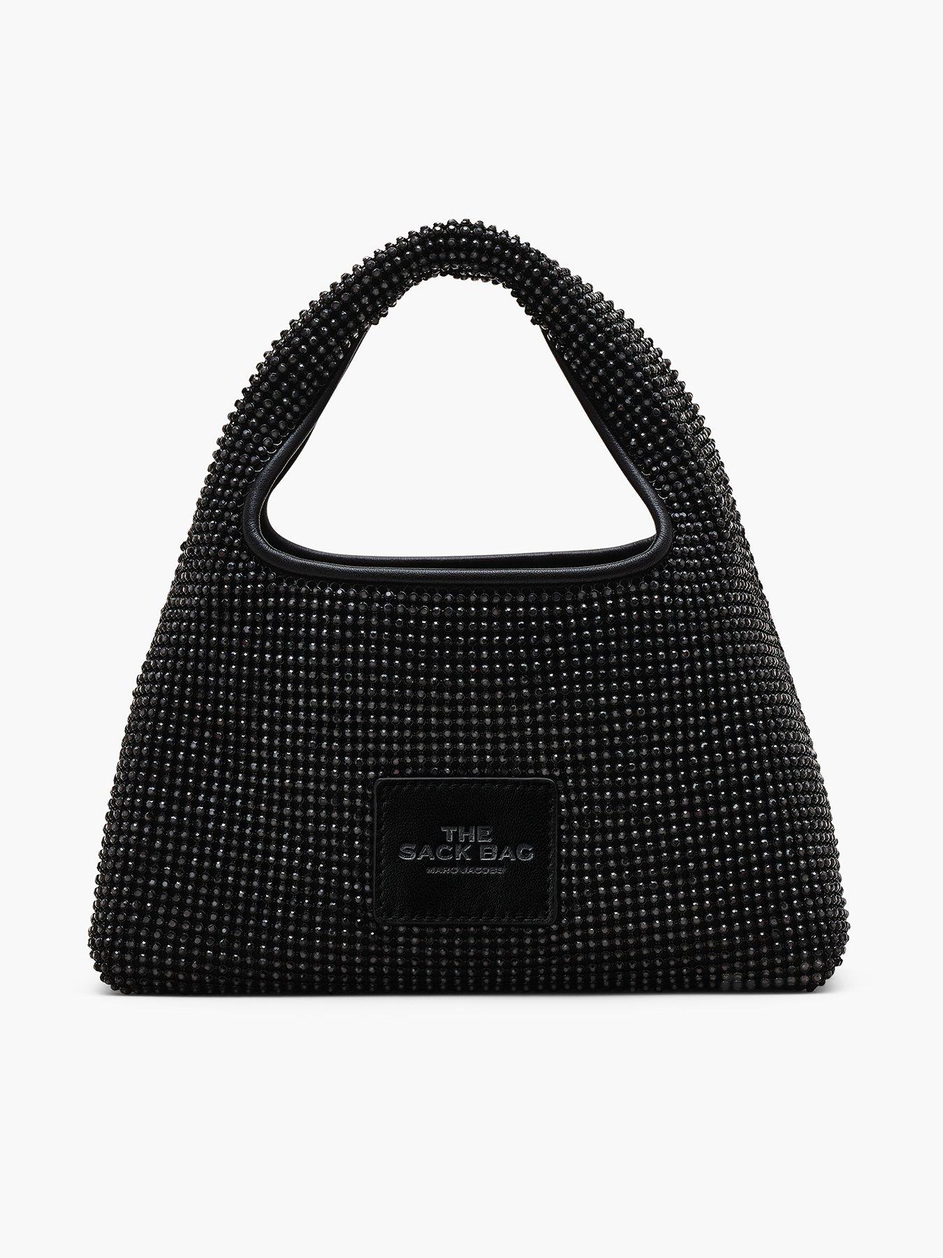 undefined Rhinestone Sack Bag - Black