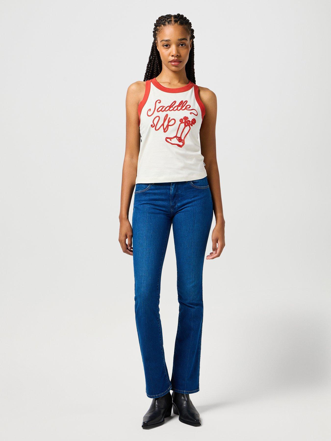 Image 3 of 6 of Wrangler Ringer Tank- White