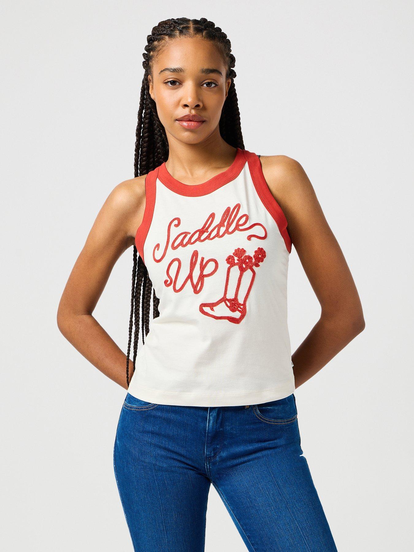 Image 6 of 6 of Wrangler Ringer Tank- White