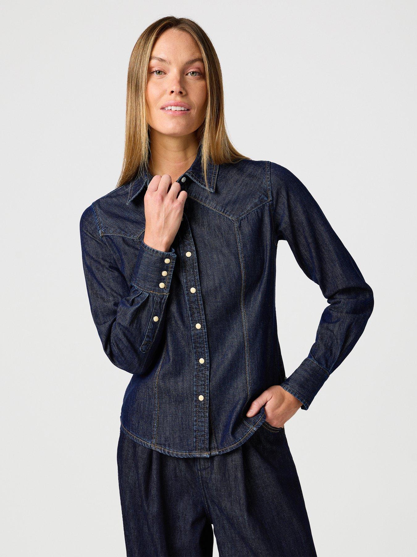 undefined Denim Shirt- Blue