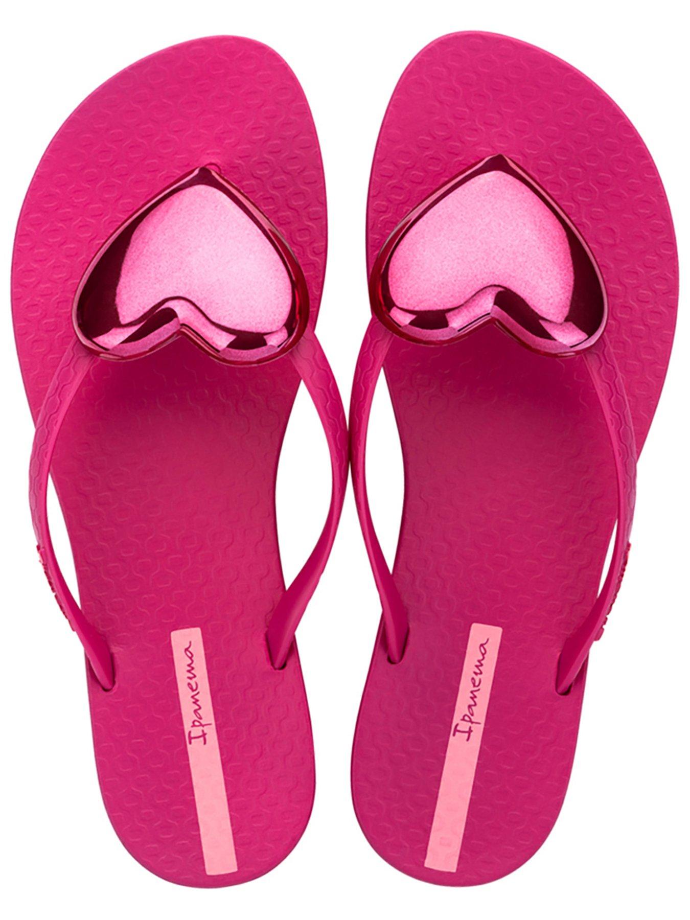 Ipanema Maxi Fashion Heart Detail Flip Flop Pink Very