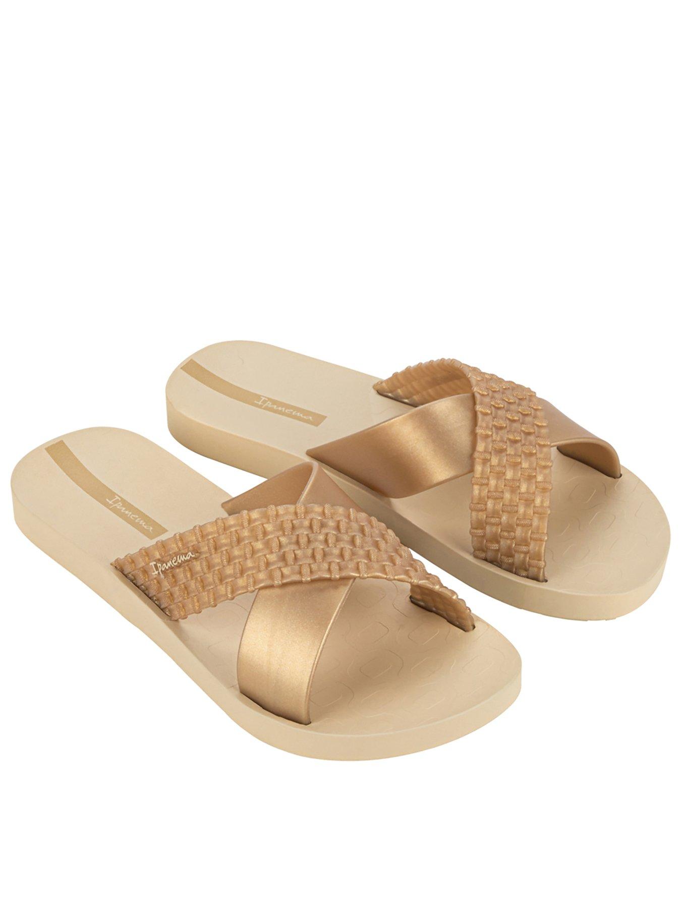 undefined Sense Cross Over Slide - Beige