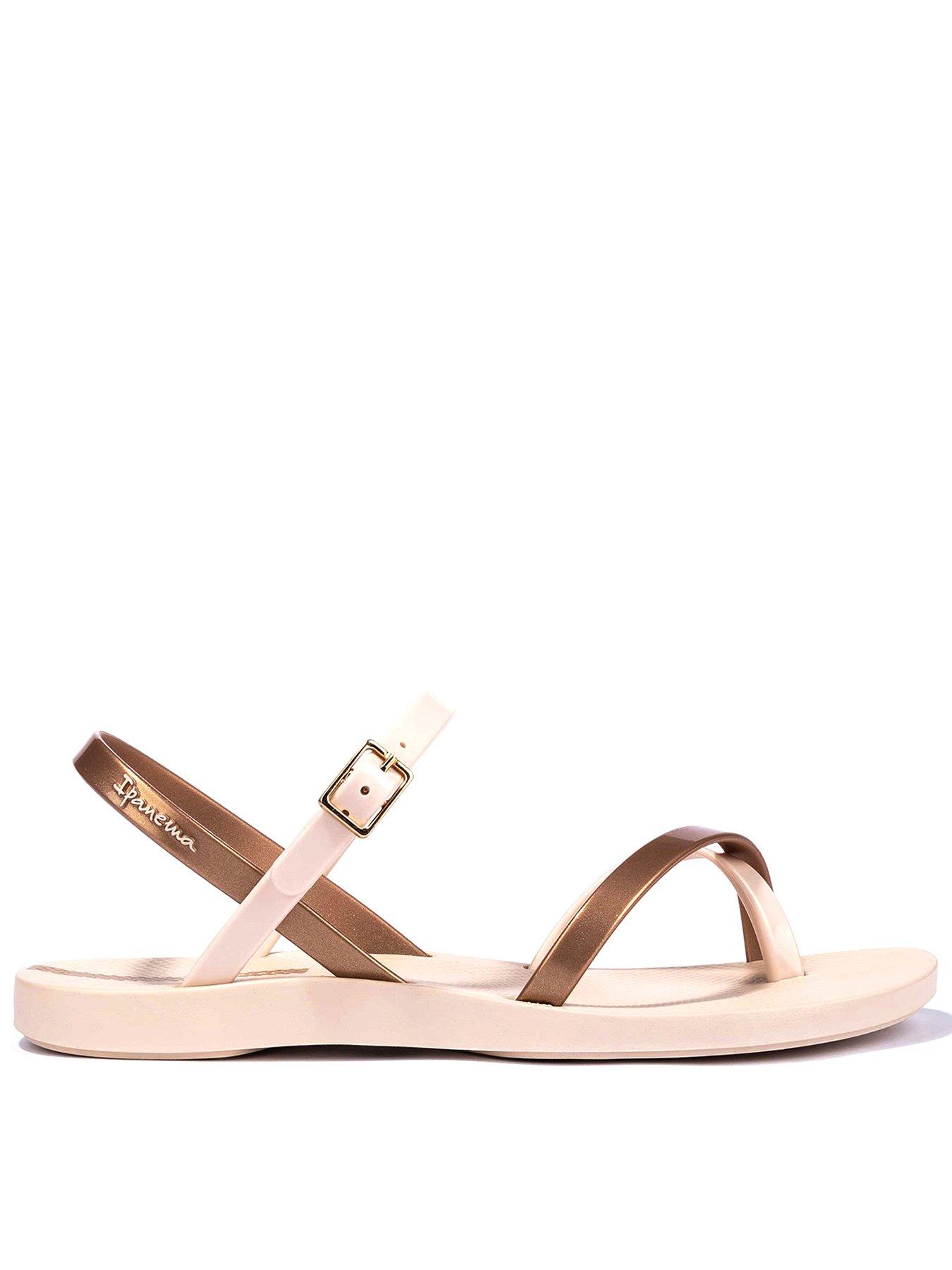 undefined Fashion Sand Strappy Metallic Sandal - Beige