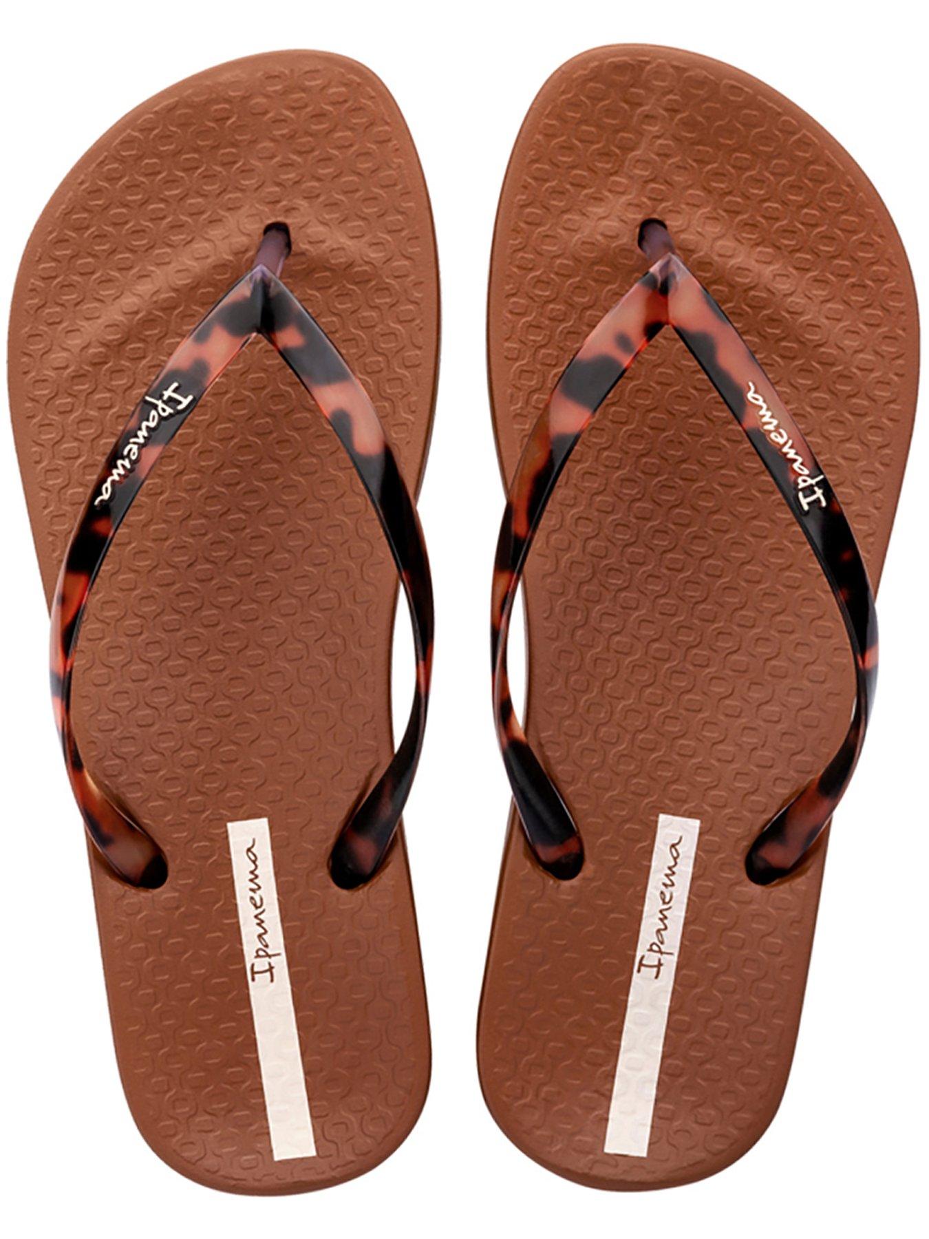 Image 2 of 2 of Ipanema Anat Connect Tortoise Shell Print Flip-Flop - Brown
