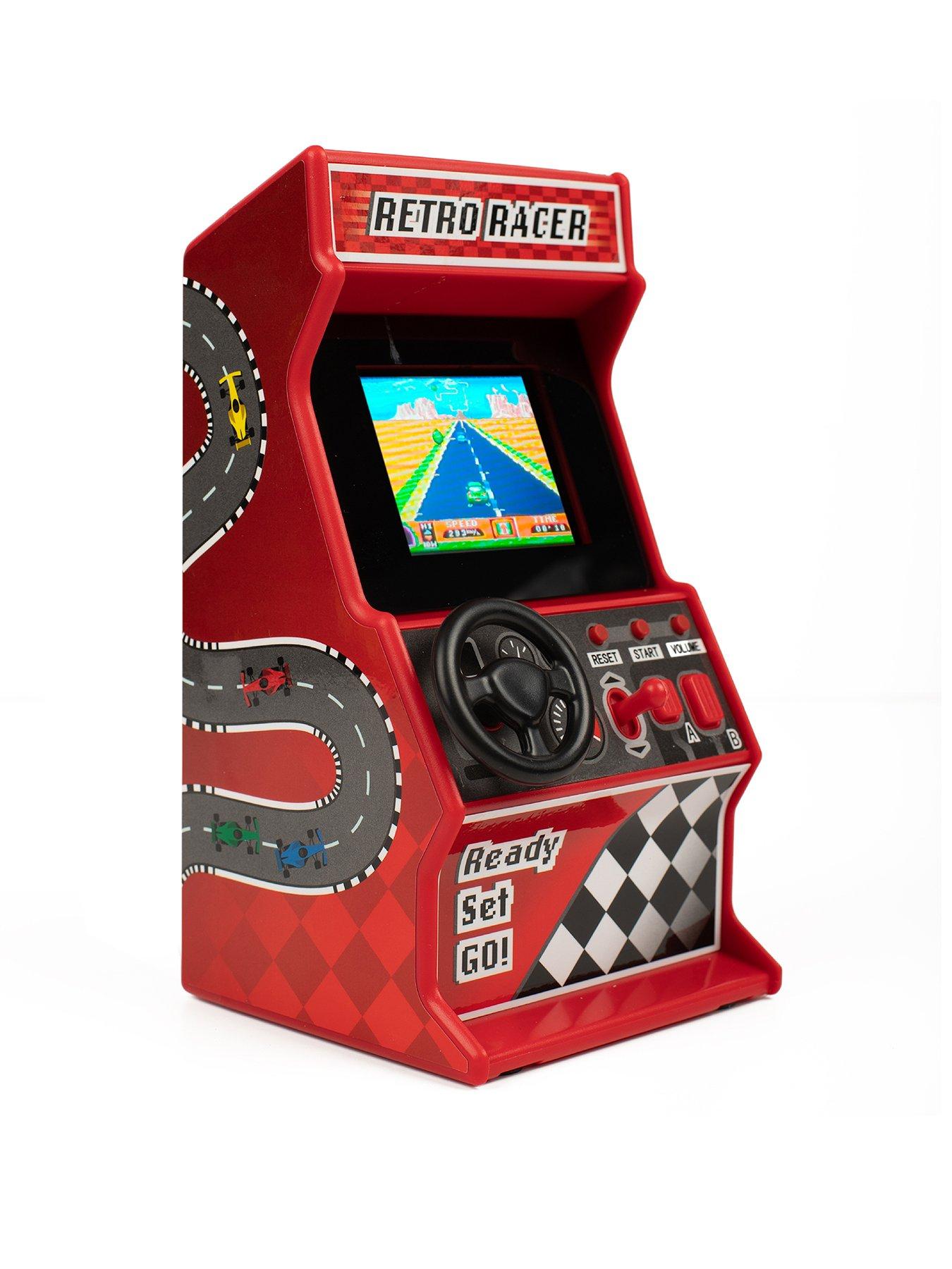 Product photograph of Retro Racer Mini Arcade Machine With 30 Pre-loaded 8-bit Games from very.co.uk