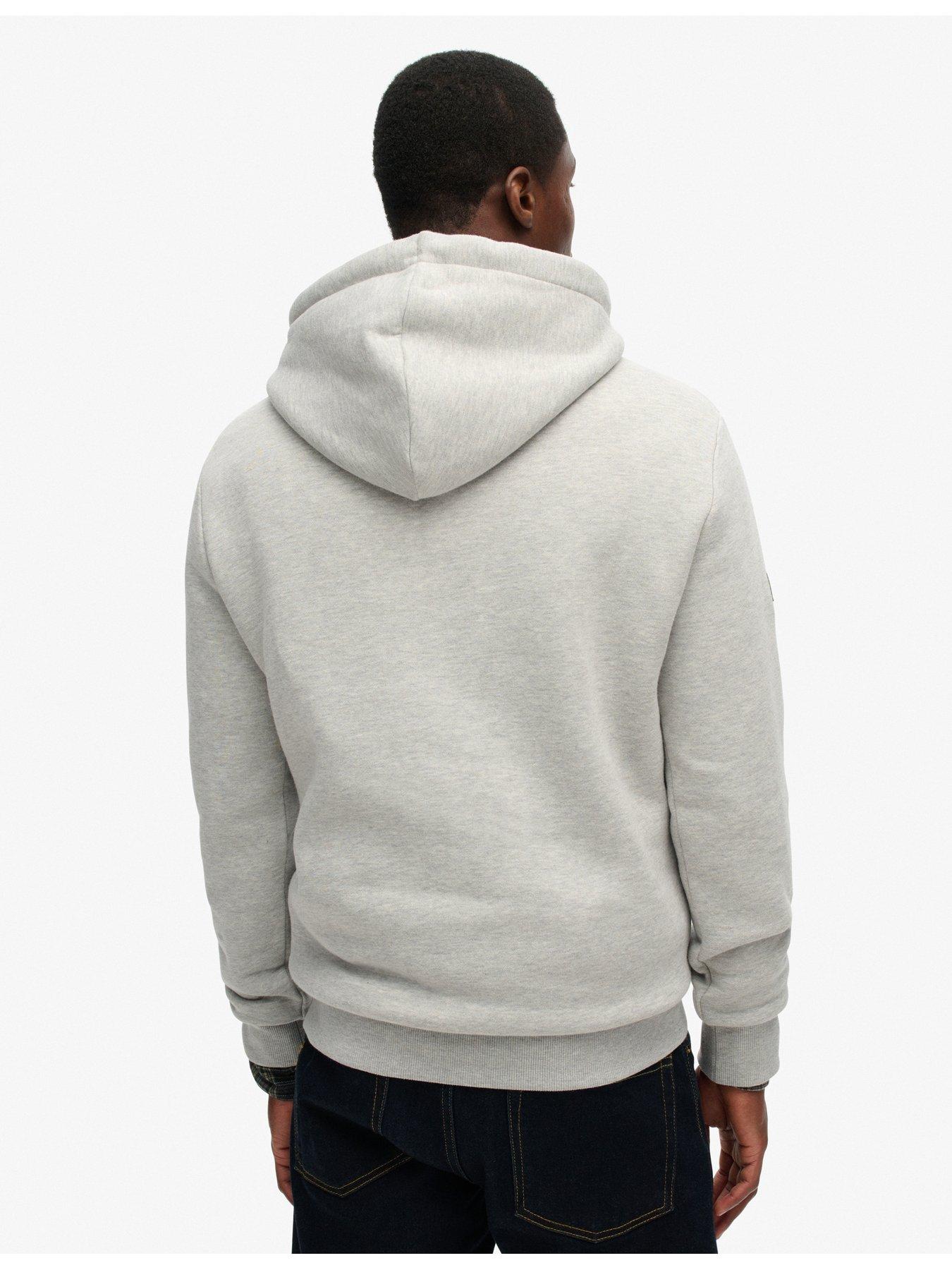 Image 2 of 5 of Superdry Embroidered Script Graphic Hoodie - Beige