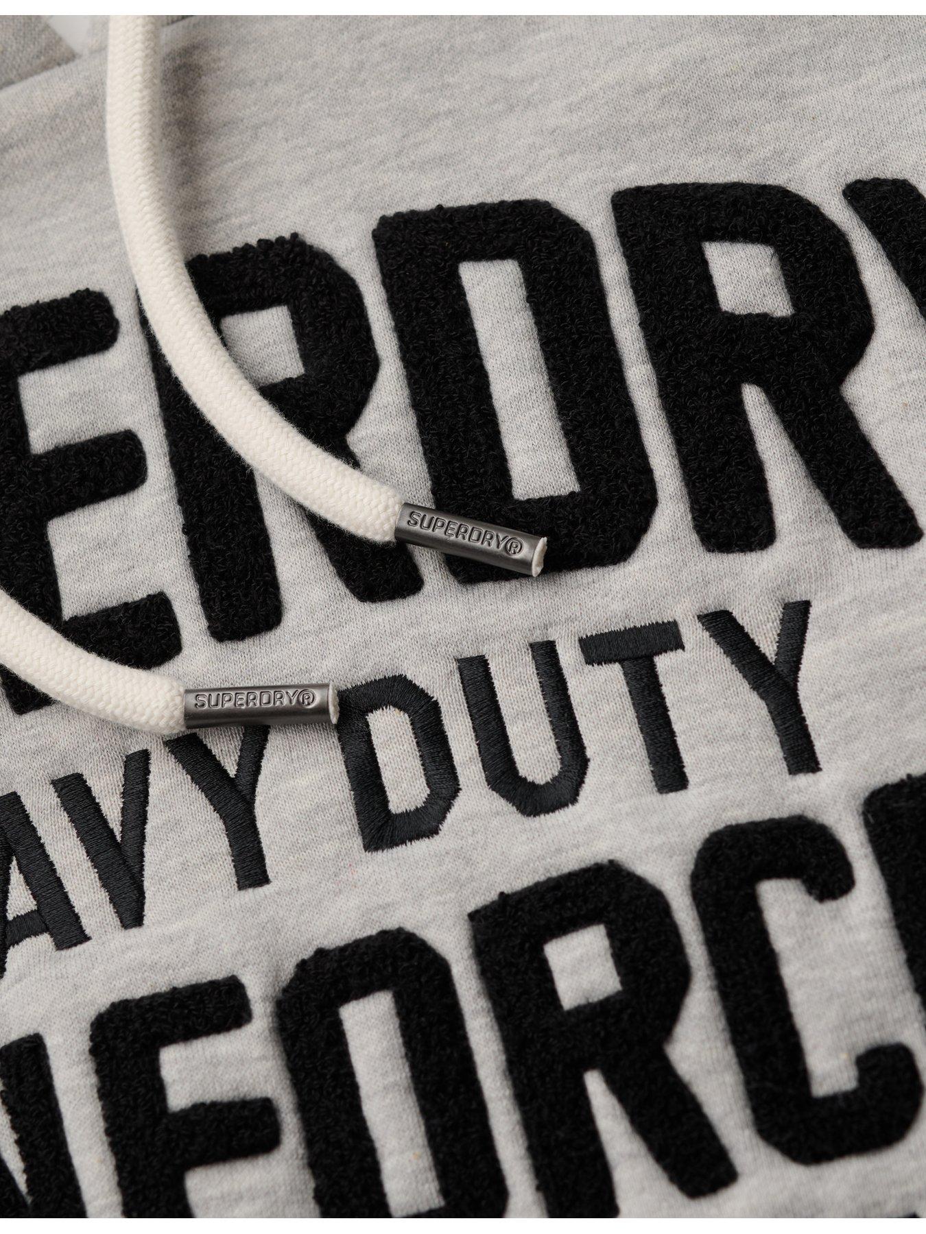 Image 5 of 5 of Superdry Embroidered Script Graphic Hoodie - Beige