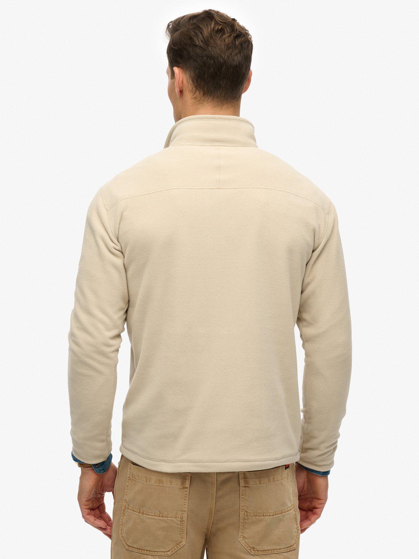 Image 2 of 5 of Superdry Polar Fleece Half Zip Jumper - Beige