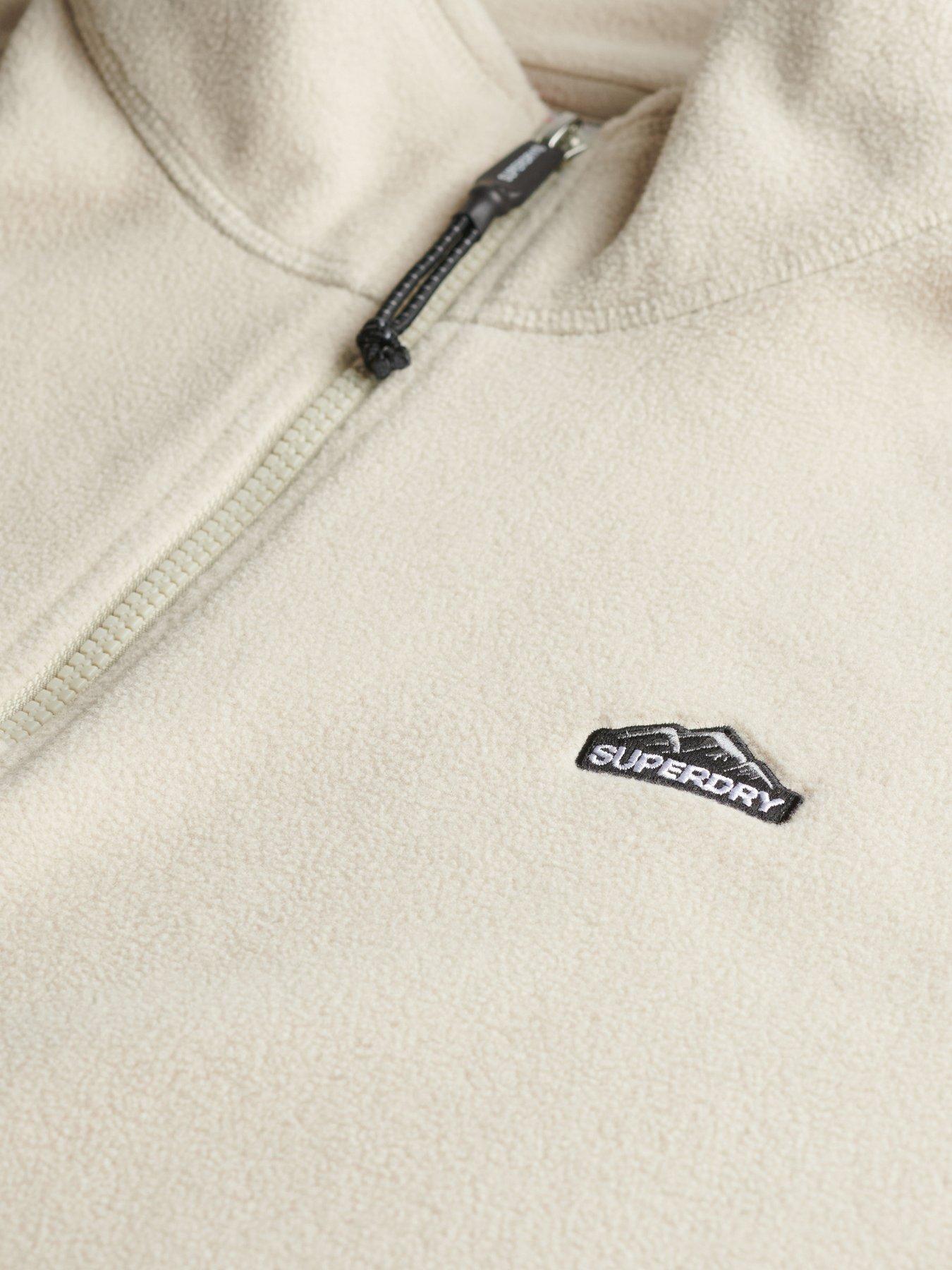 Image 5 of 5 of Superdry Polar Fleece Half Zip Jumper - Beige
