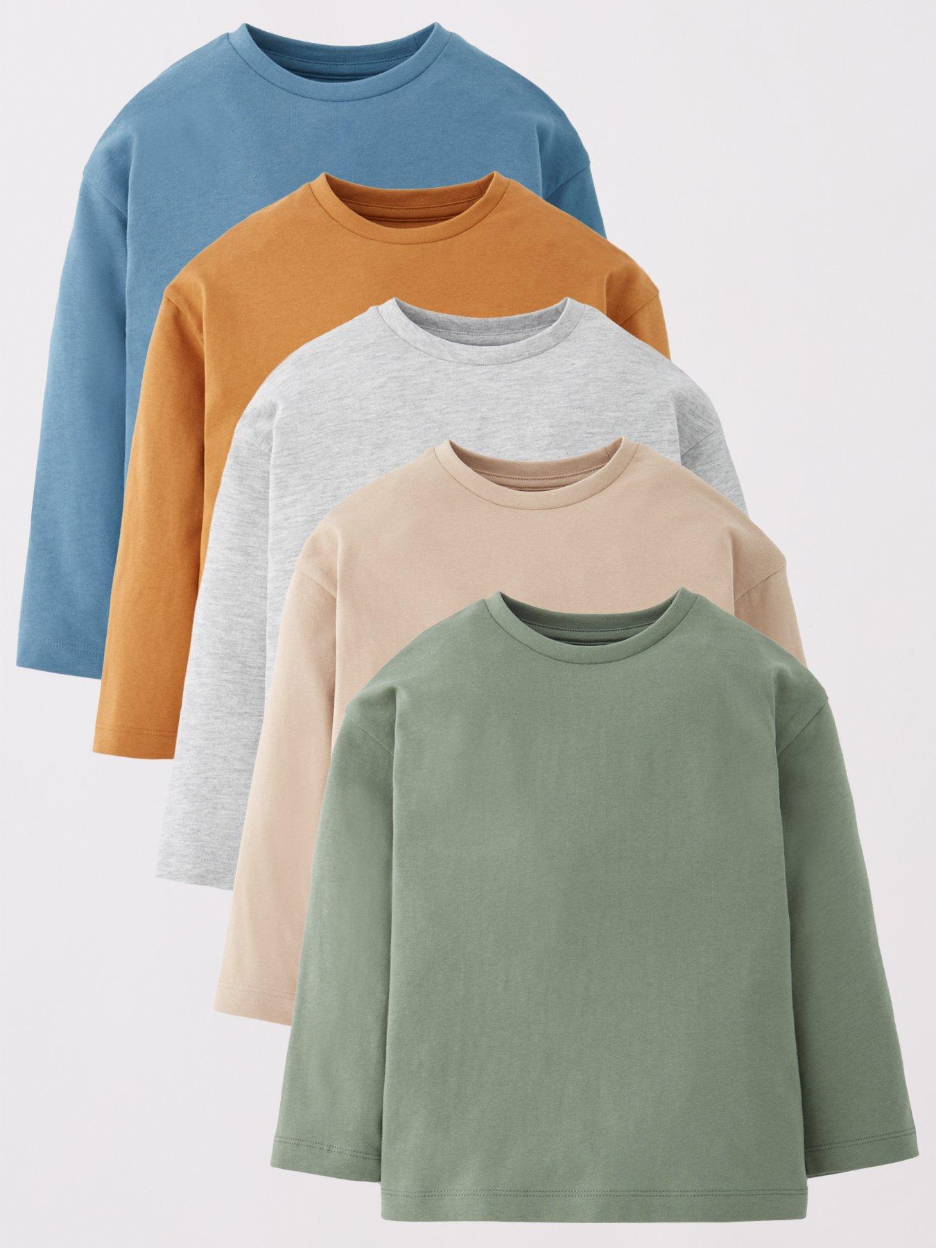 undefined Boys Long Sleeve 5 Pack Multi Tshirts