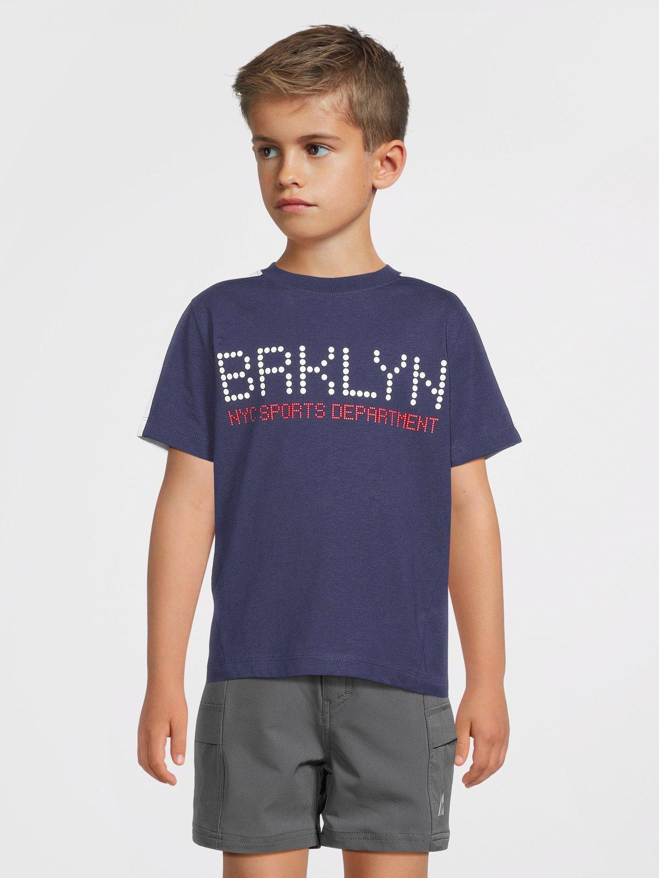 The Very Collection Boys Brooklyn Sports T-shirt- Blue