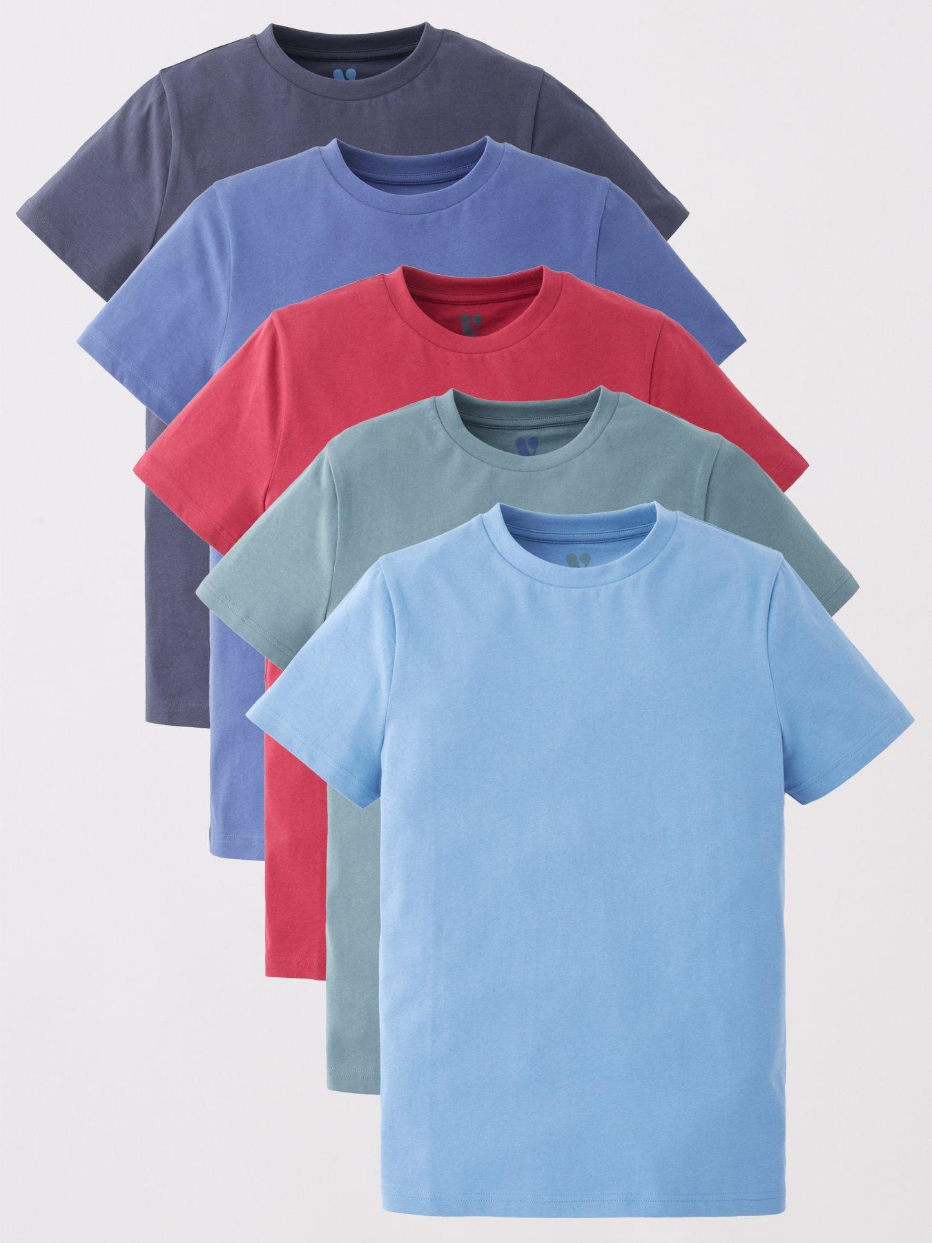 Image 1 of 5 of V by Very Boys Short Sleeve 5 Pack T-Shirts - Multi