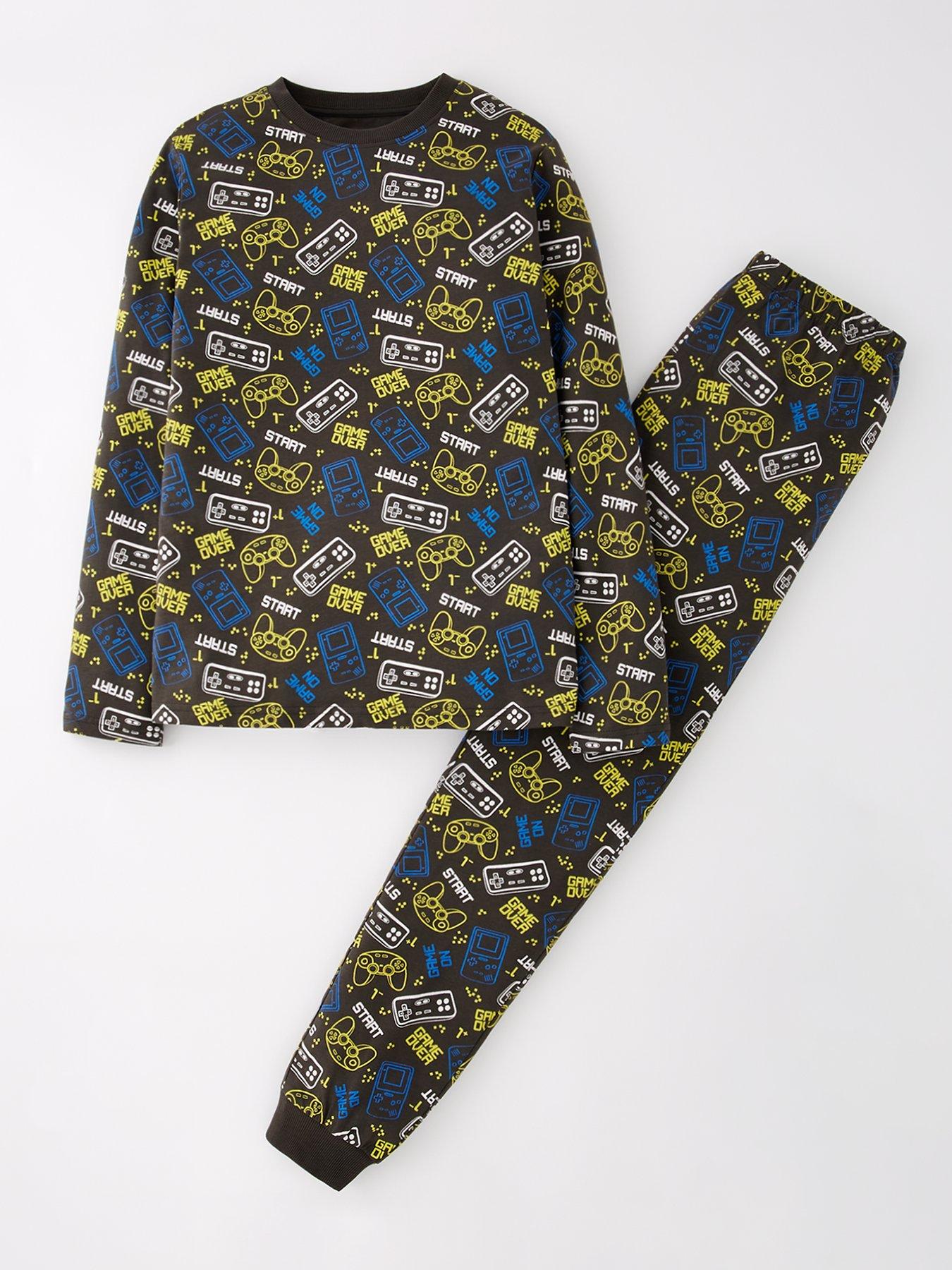V by Very Boys Game Print Pyjamas - Multi