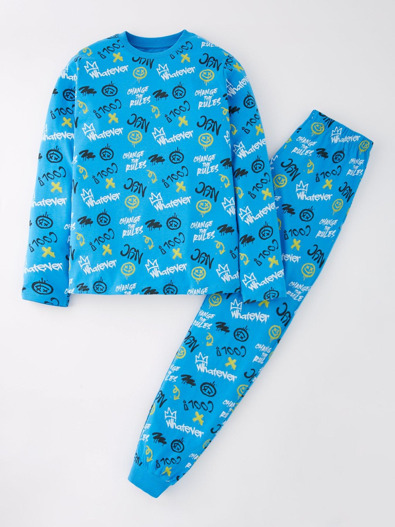 undefined Boys Graffiti Print Pyjamas - Multi