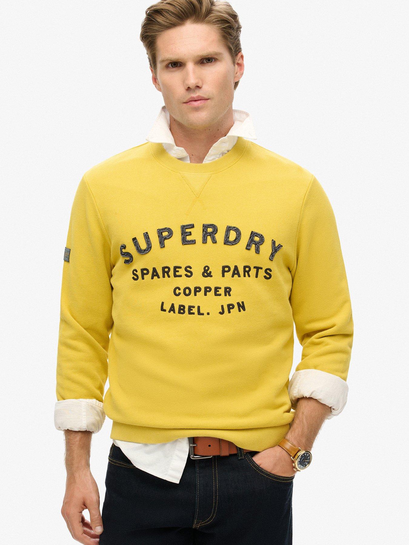 undefined Workwear Applique Crew Sweat Top - Yellow