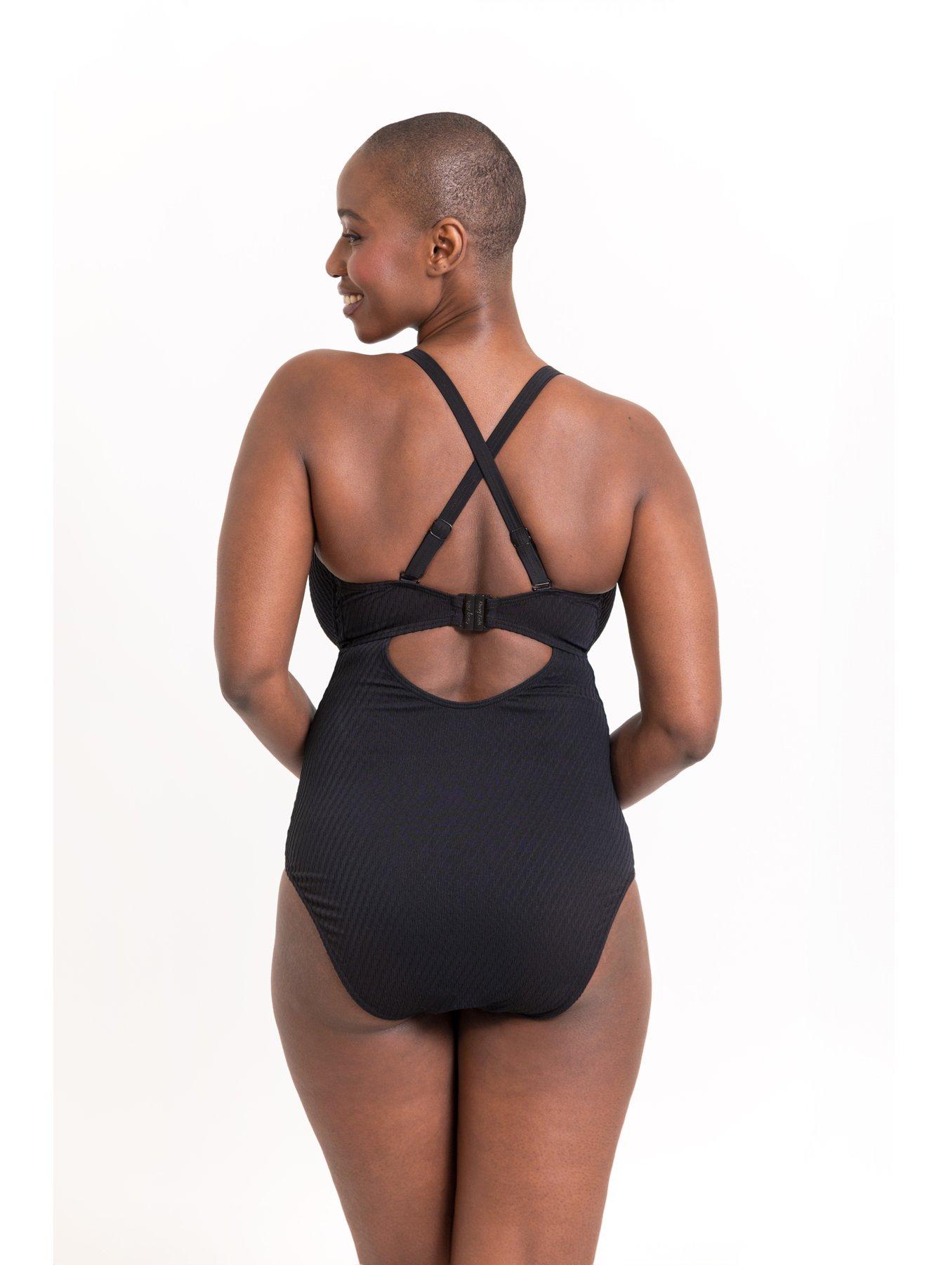 Image 3 of 6 of Curvy Kate Jet Set Multiway Plunge Swimsuit - Black