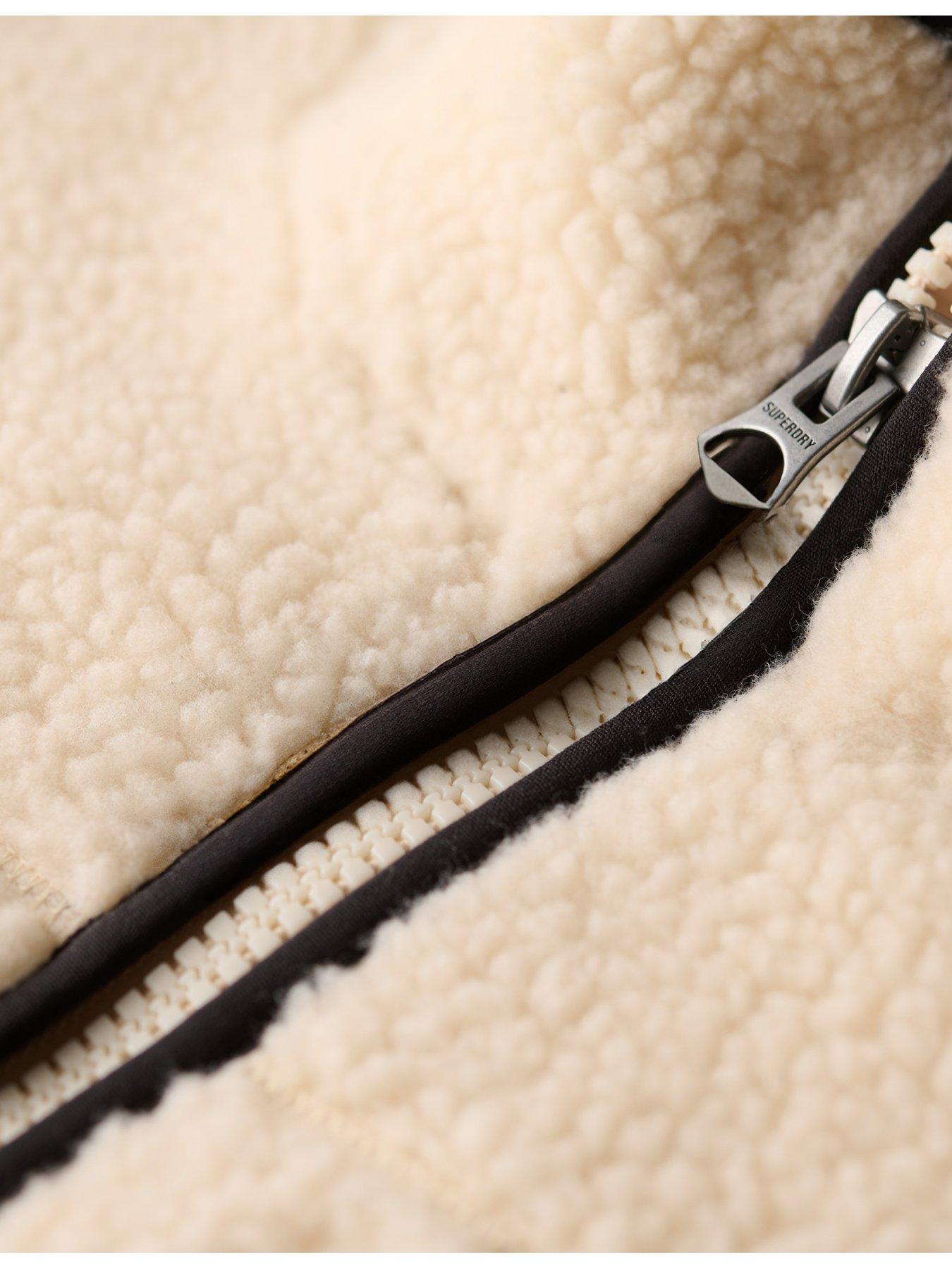 Image 5 of 5 of Superdry Outdoor Half Zip Fleece Jacket - Beige