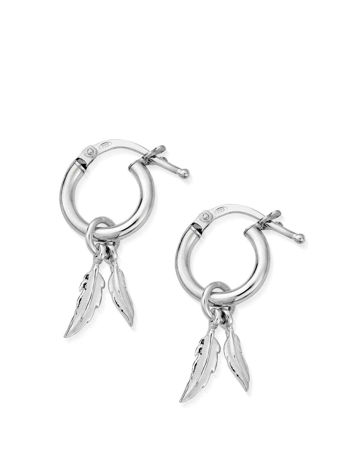 undefined Double Feather Small Hoops