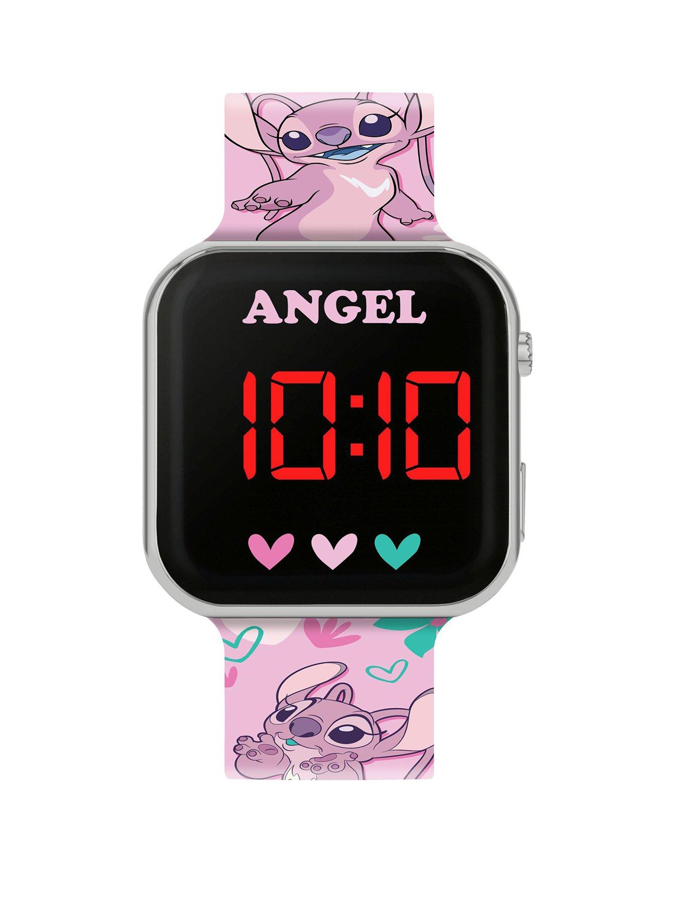 undefined Angel Pink Printed LED Watch