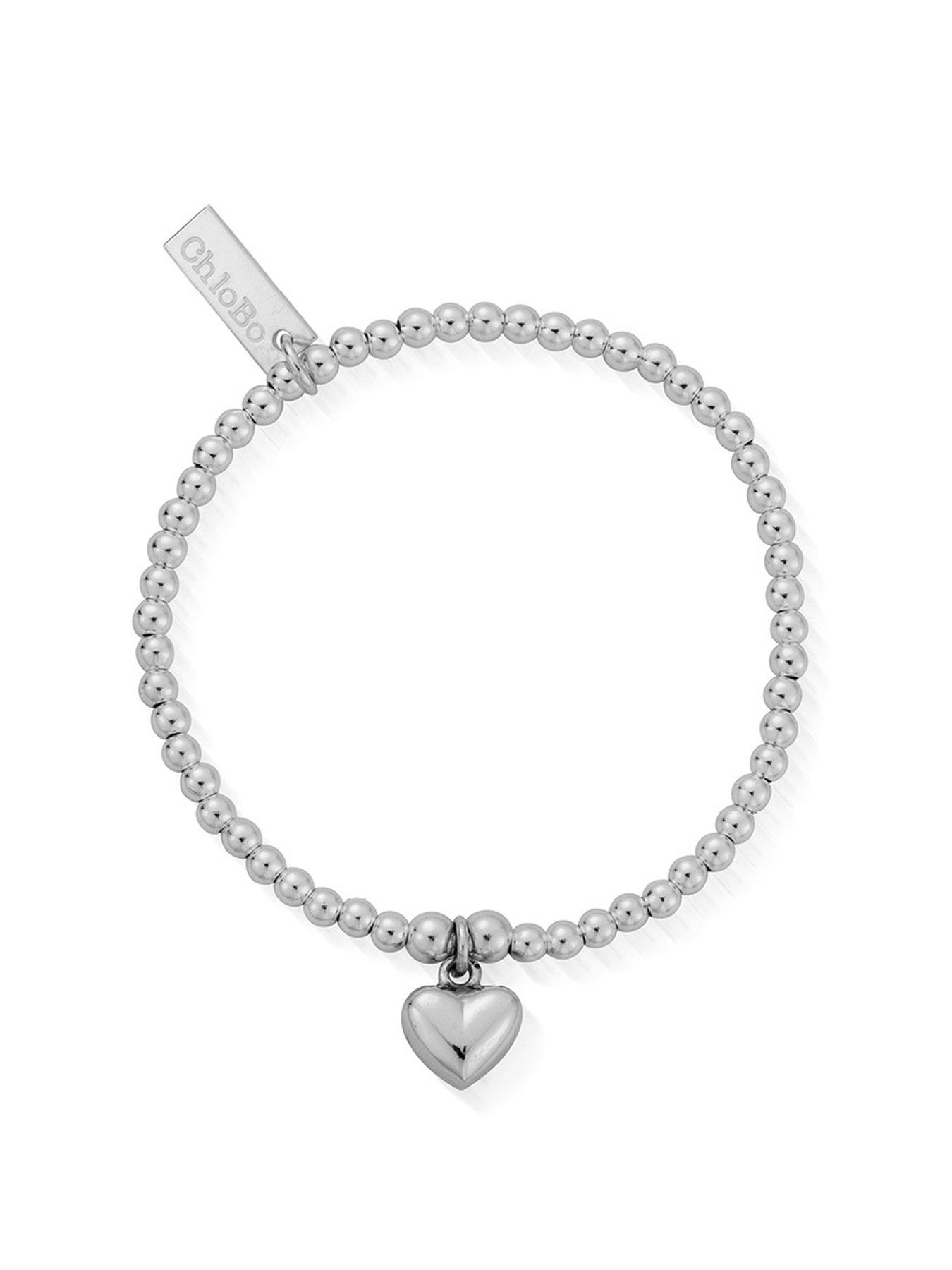 ChloBo Childrens Cute Charm Puffed Heart Bracelet