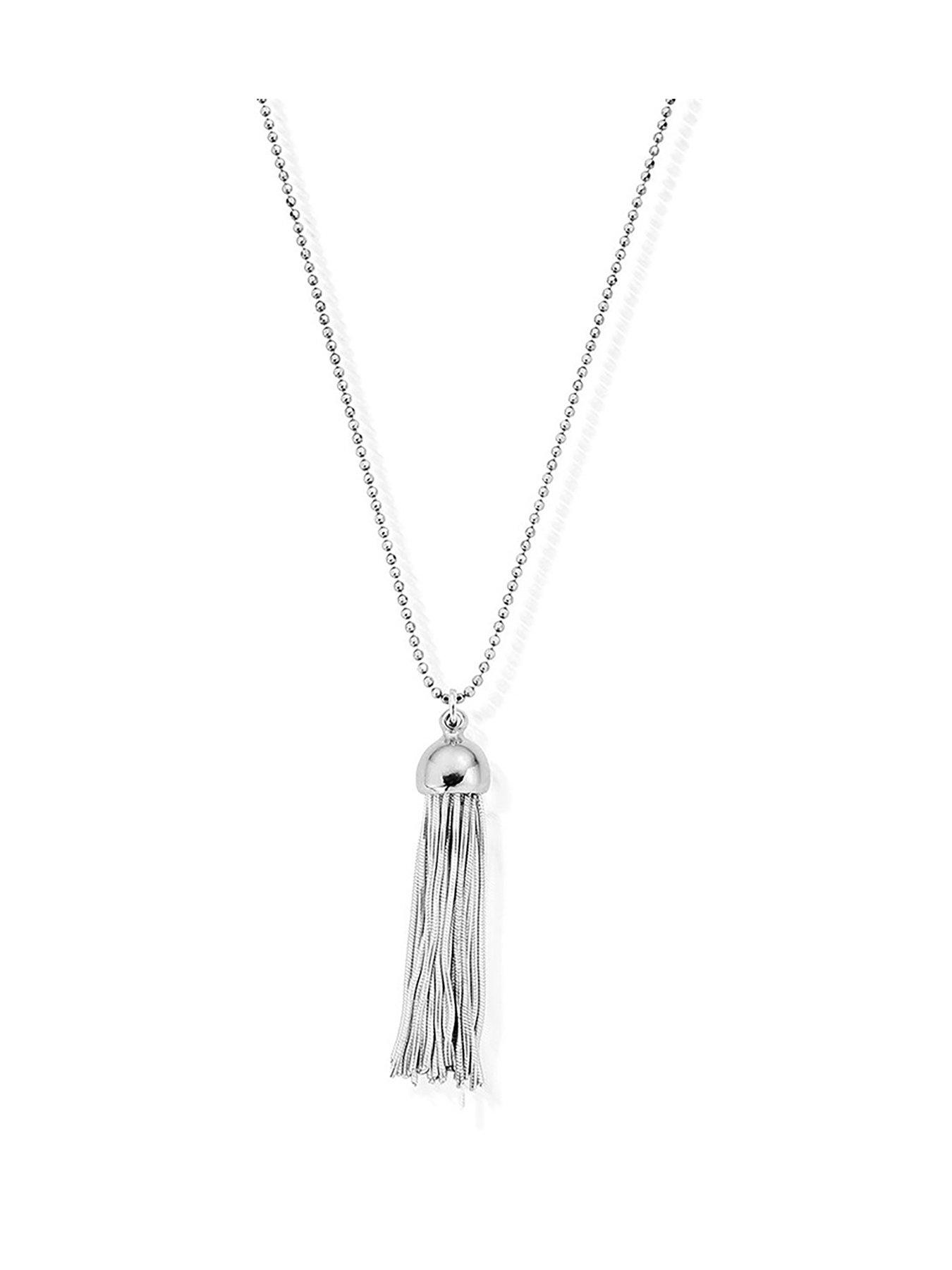 undefined Diamond Cut Chain With Cap Tassel Pendant
