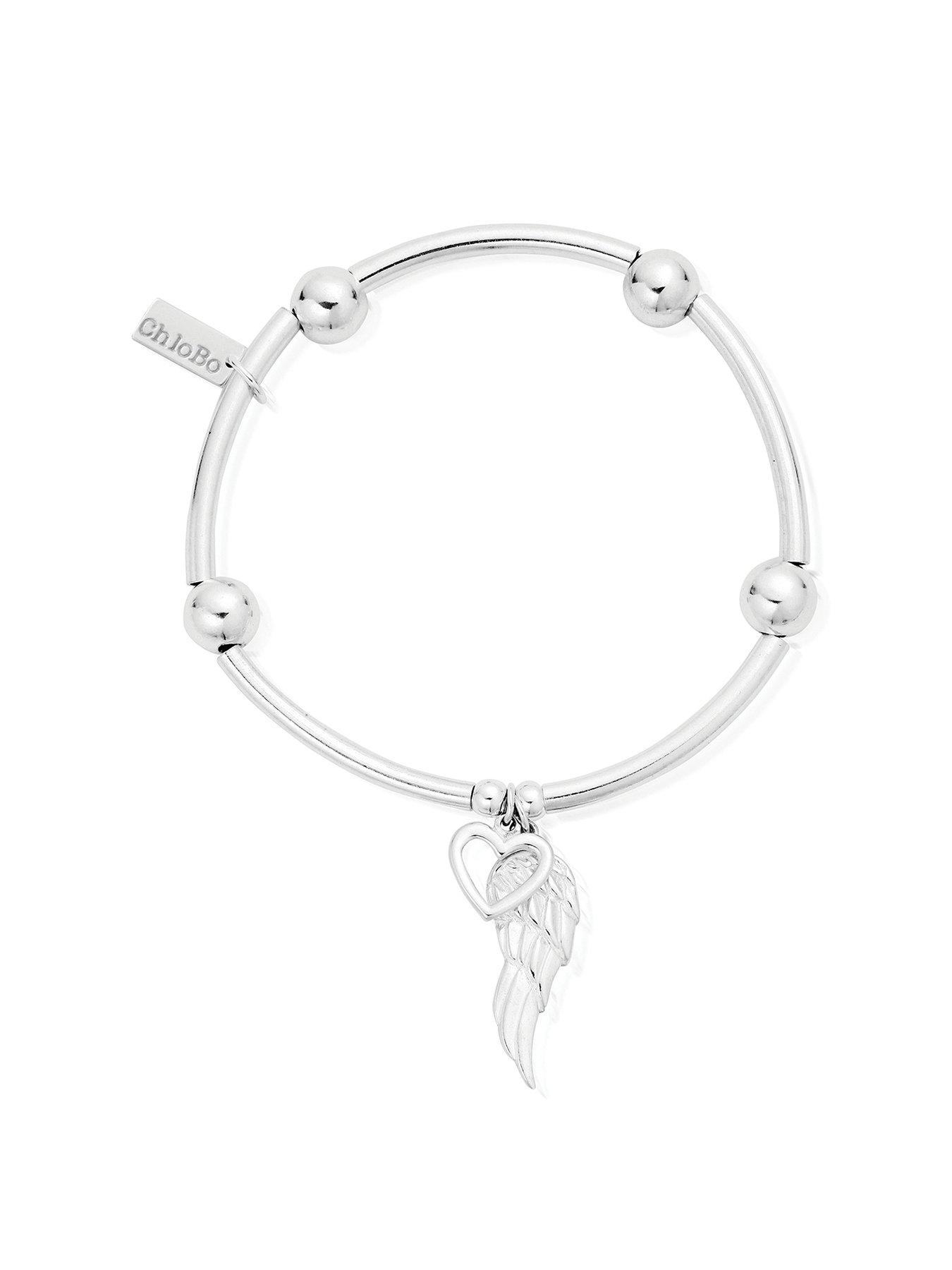 undefined Noodle Ball Open Heart And Angel Wing Bracelet