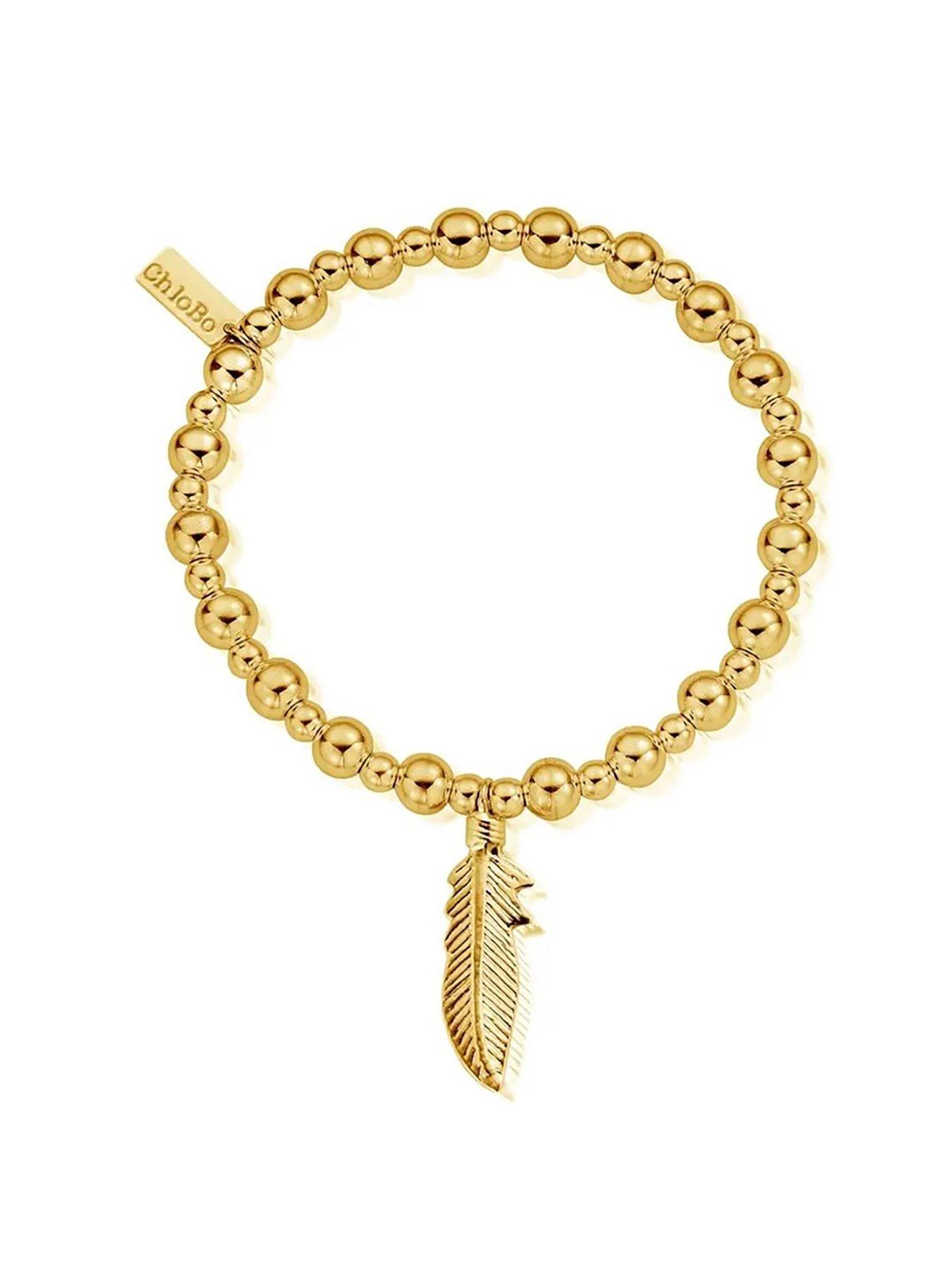 undefined Gold Mini Small Ball Feather Bracelet