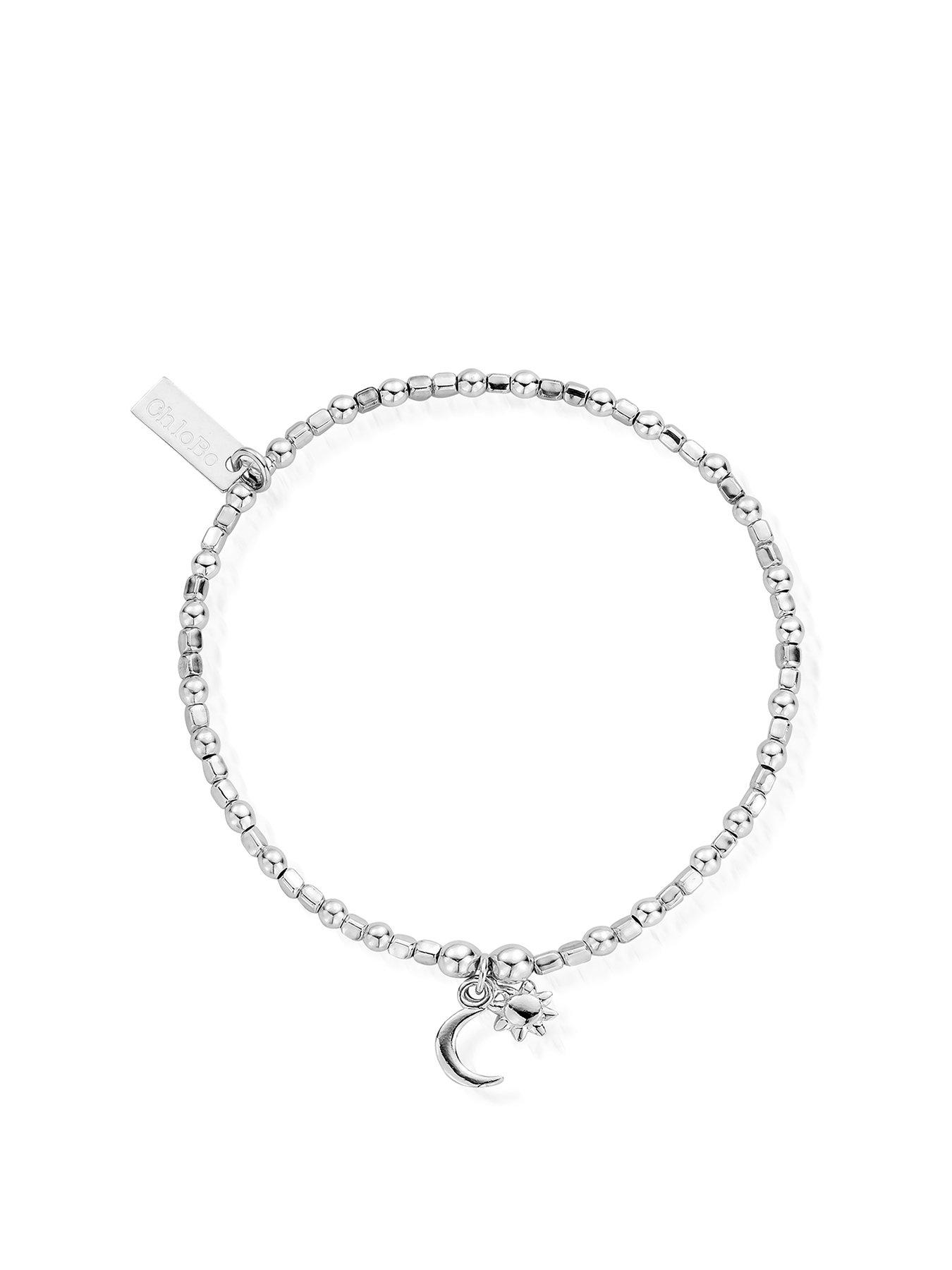 undefined Mini Cube Dainty Moon And Sun Bracelet
