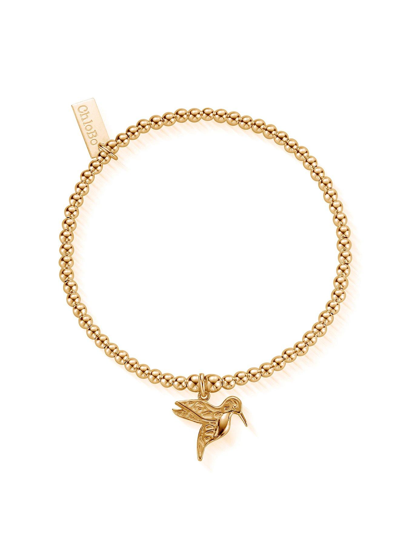 Image of ChloBo Gold Cute Charm Hummingbird Bracelet