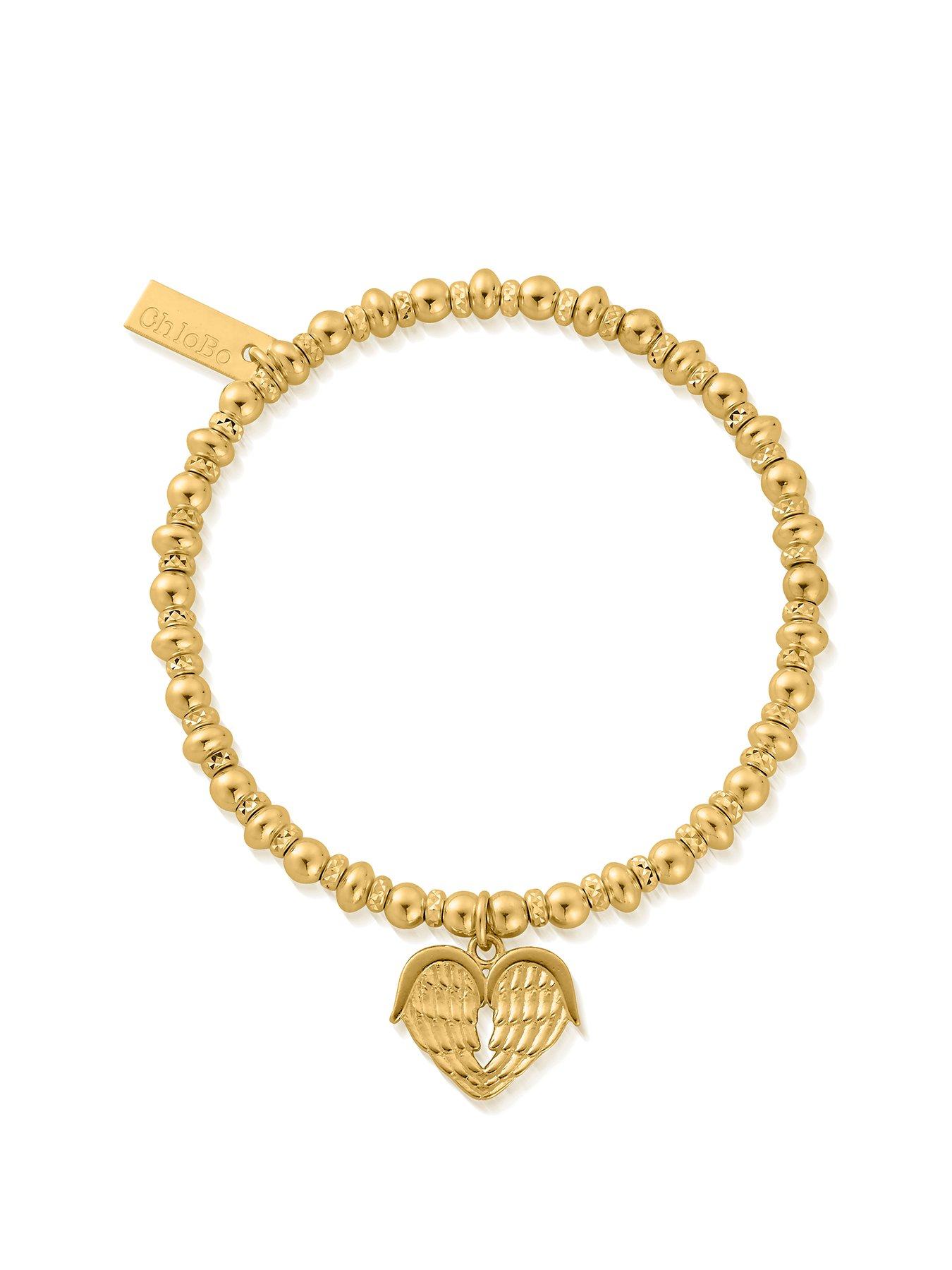 ChloBo Gold Didi Sparkle Heavenly Heart Bracelet