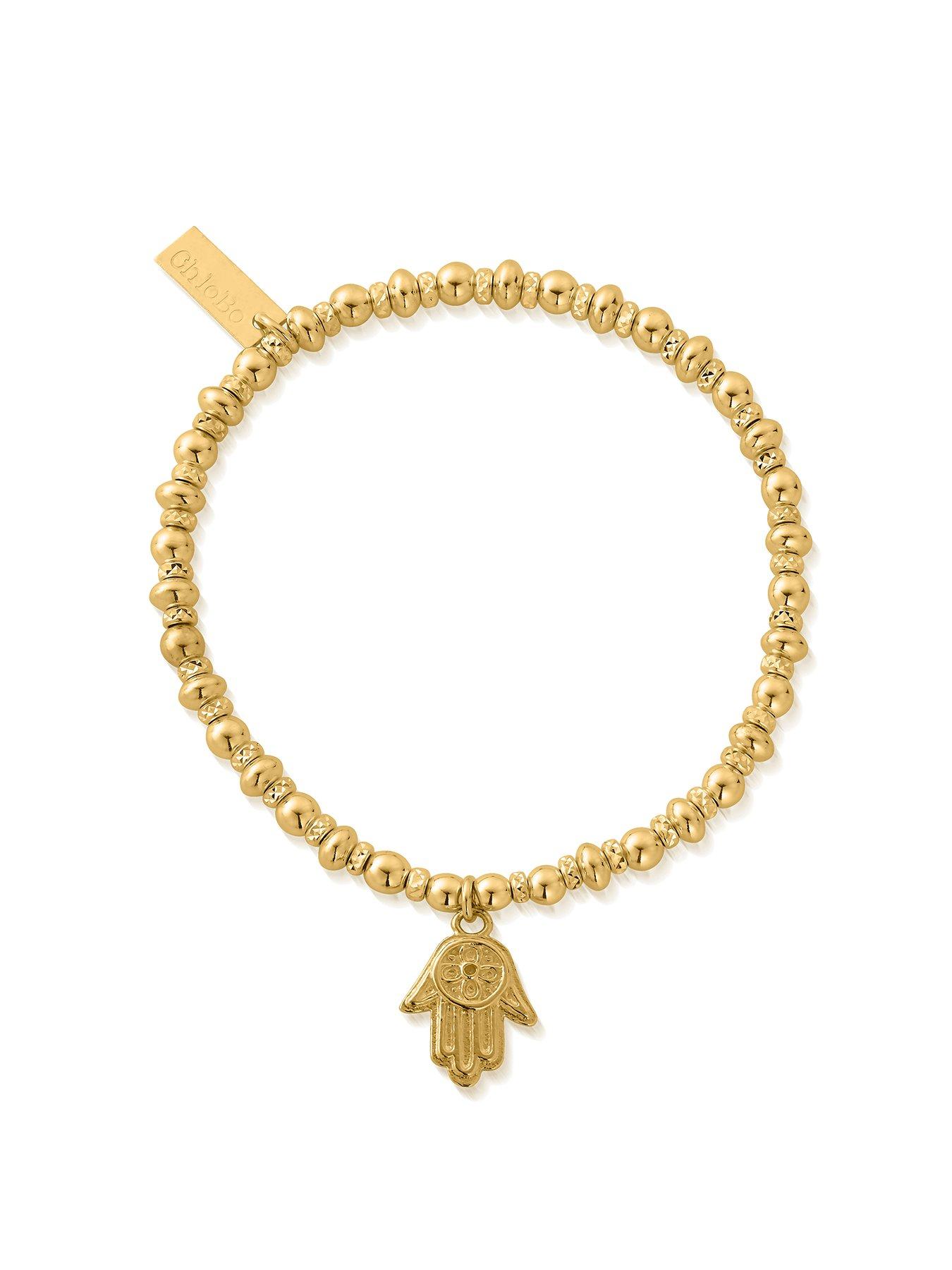 undefined Gold Didi Sparkle Hamsa Hand Bracelet