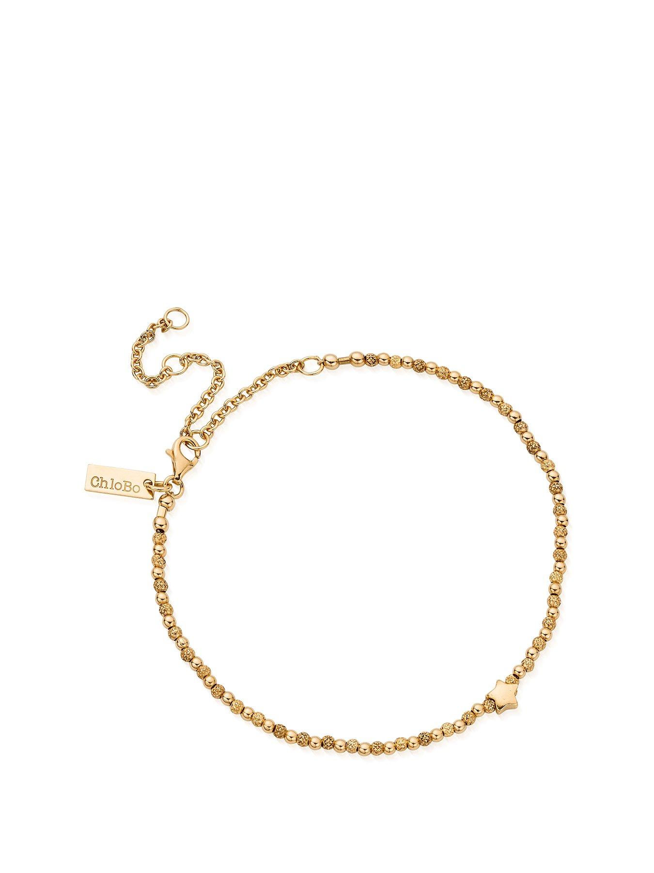 undefined GOLD INSET STAR ANKLET