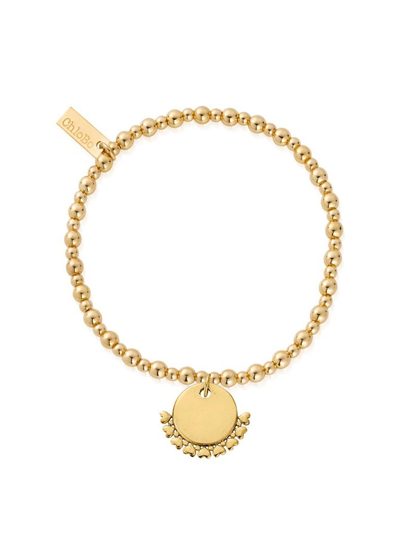 ChloBo Gold Personalised Didi Heart Bracelet