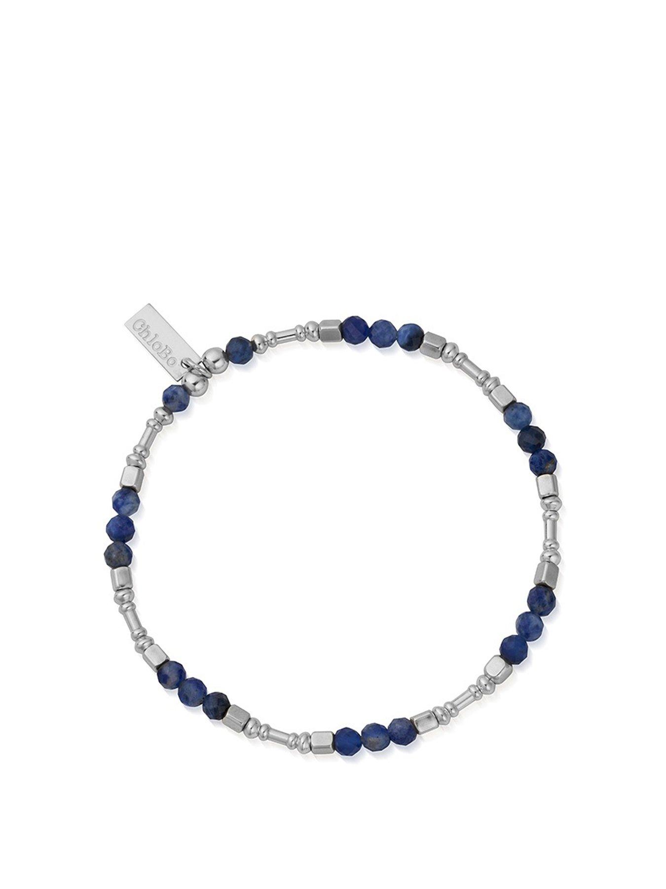 undefined Mens Sodalite Barbell Bracelet