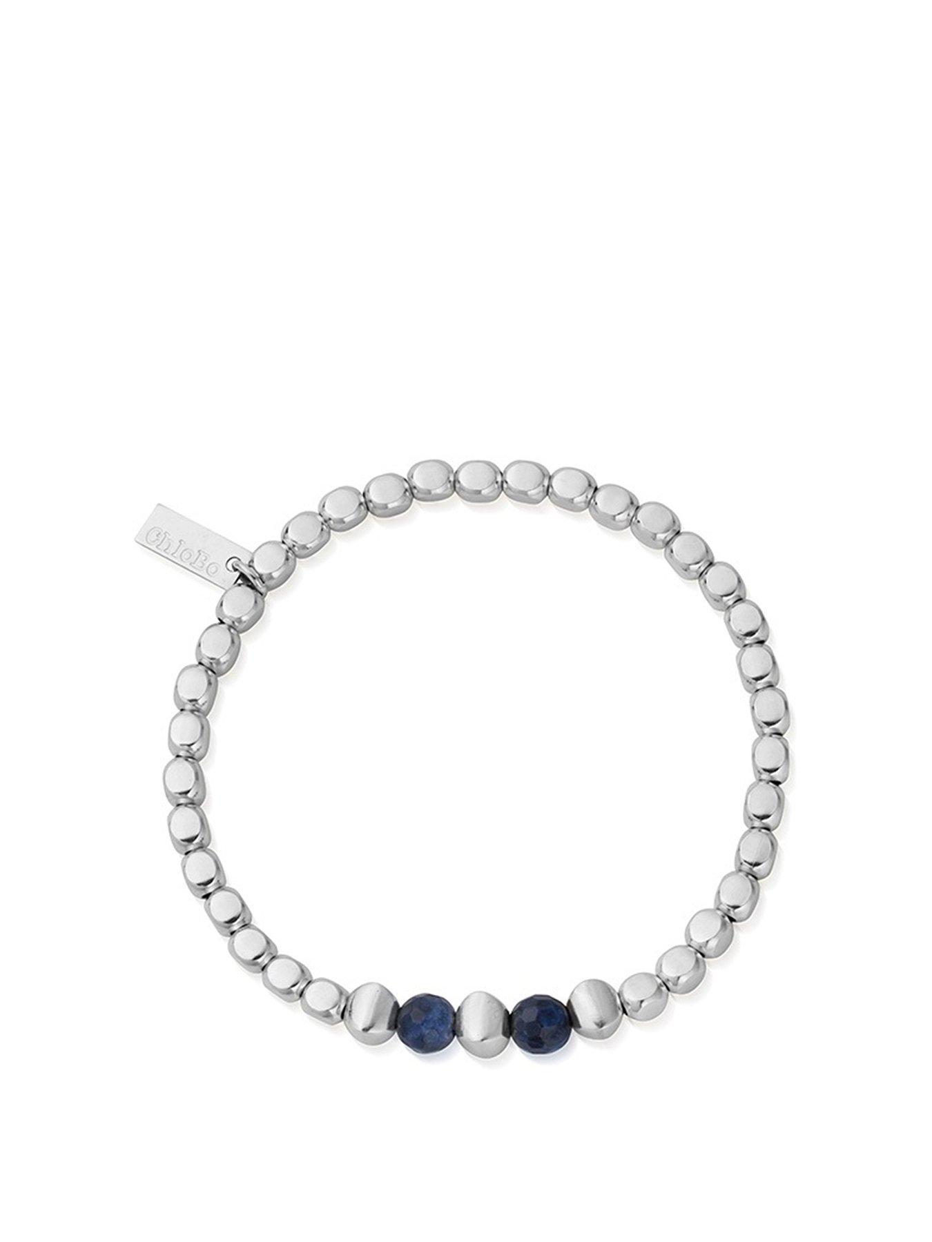 undefined Mens Sodalite Cube Bracelet