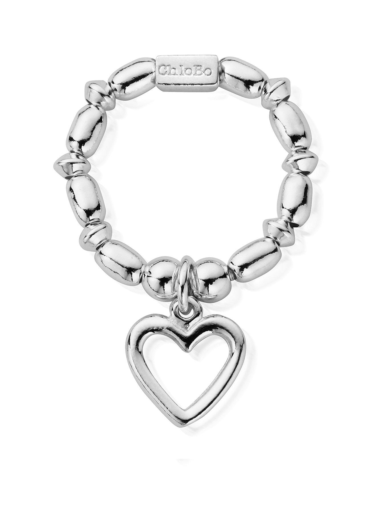 ChloBo Mini Rice Open Heart Ring