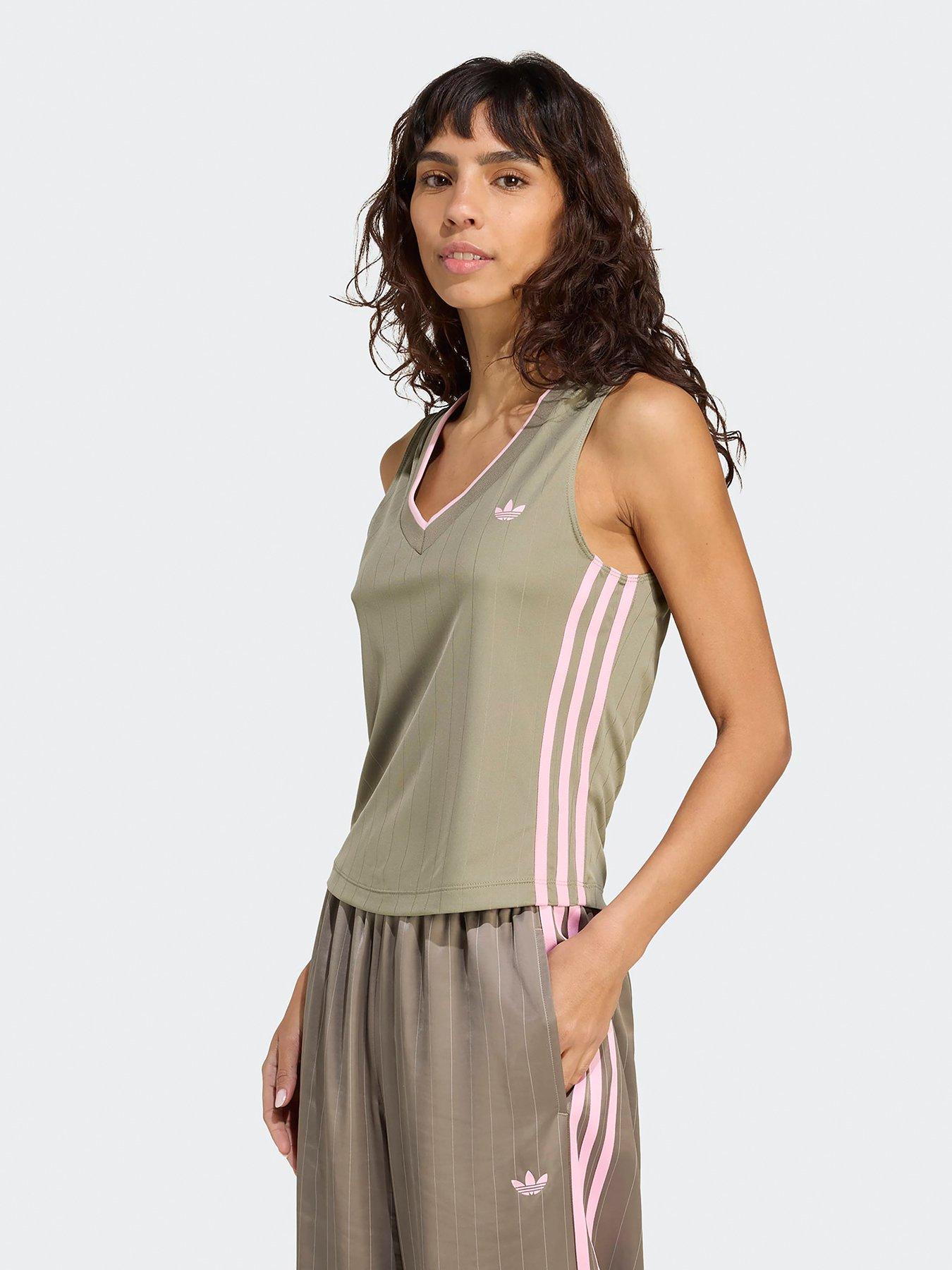 undefined Womens Soccer Summer Sports V Neck Vest Top - Khaki